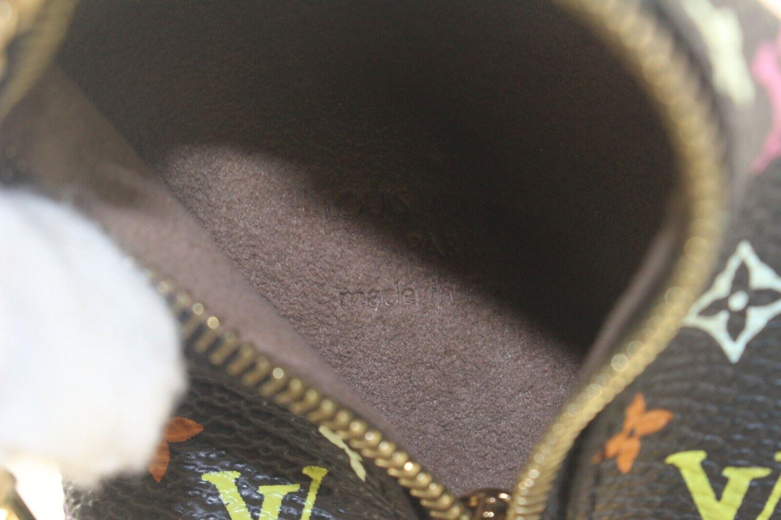 Louis Vuitton Black Monogram Multicolor Berlingo Coin Pouch Keychain 1LV824K en vente 4