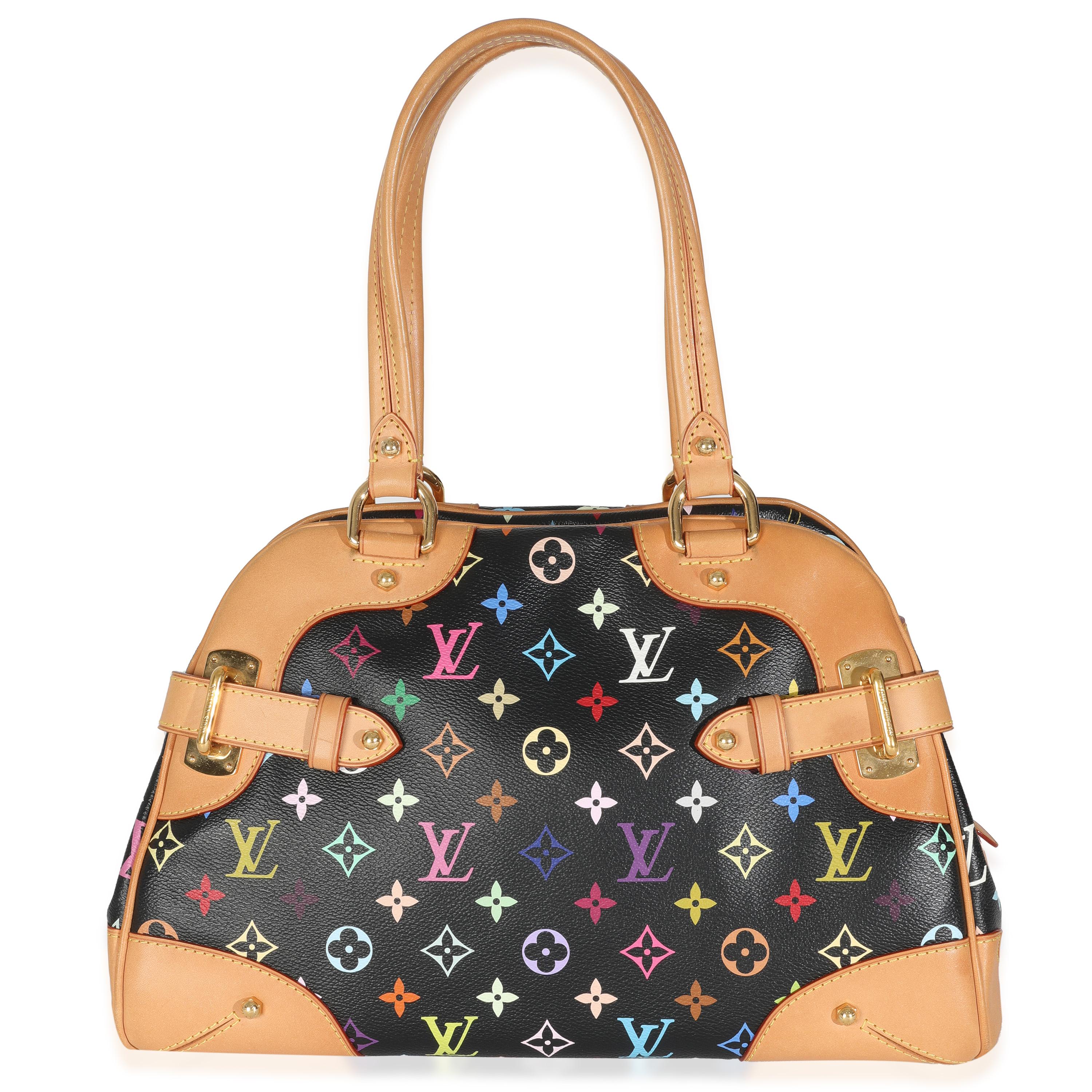 Listing Title: Louis Vuitton Black Monogram Multicolor Canvas Claudia
SKU: 146665
Condition: Pre-owned 
Handbag Condition: Very Good
Condition Comments: Item is in very good condition with minor signs of wear.  Patina and marks along leather.