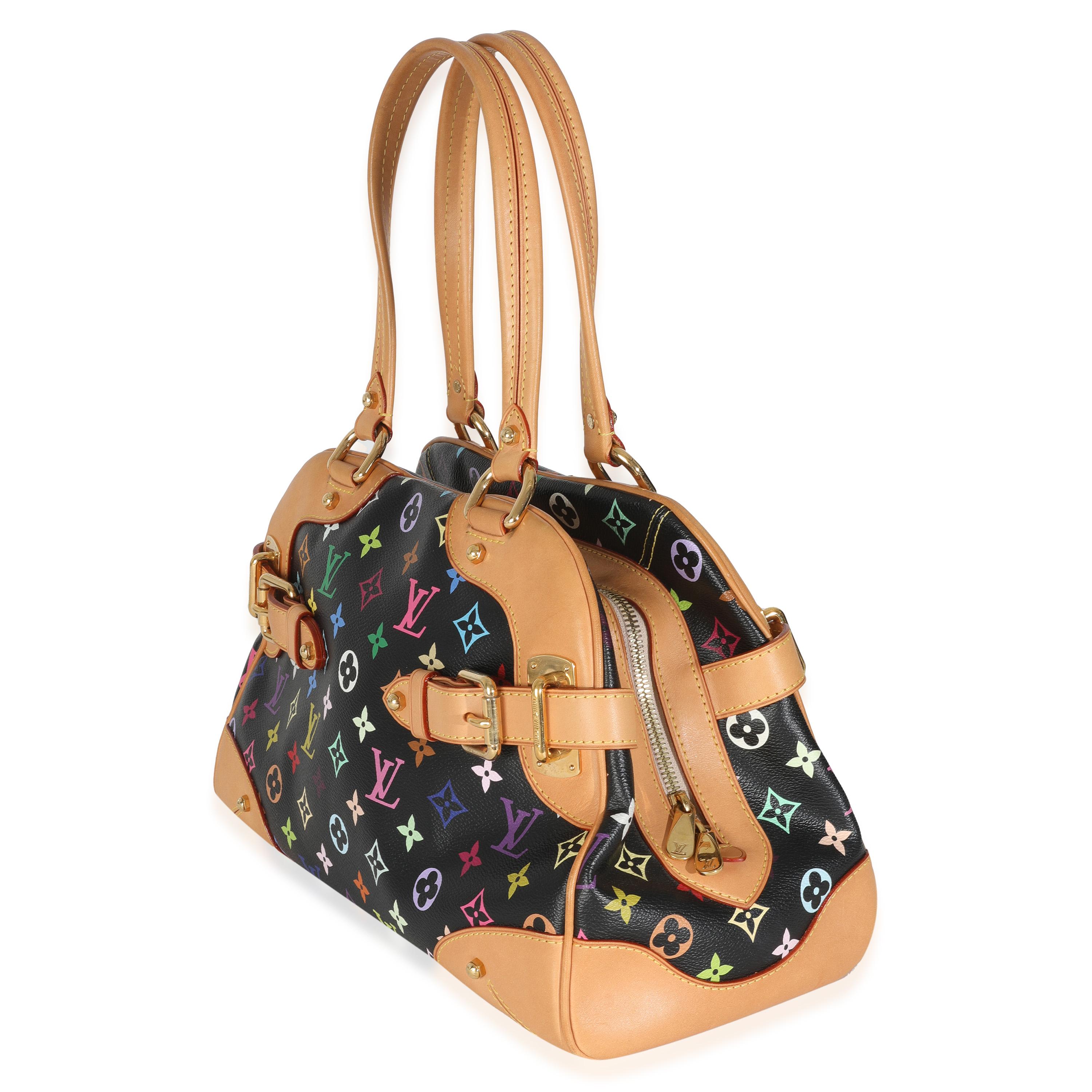 Women's or Men's Louis Vuitton Black Monogram Multicolor Canvas Claudia For Sale