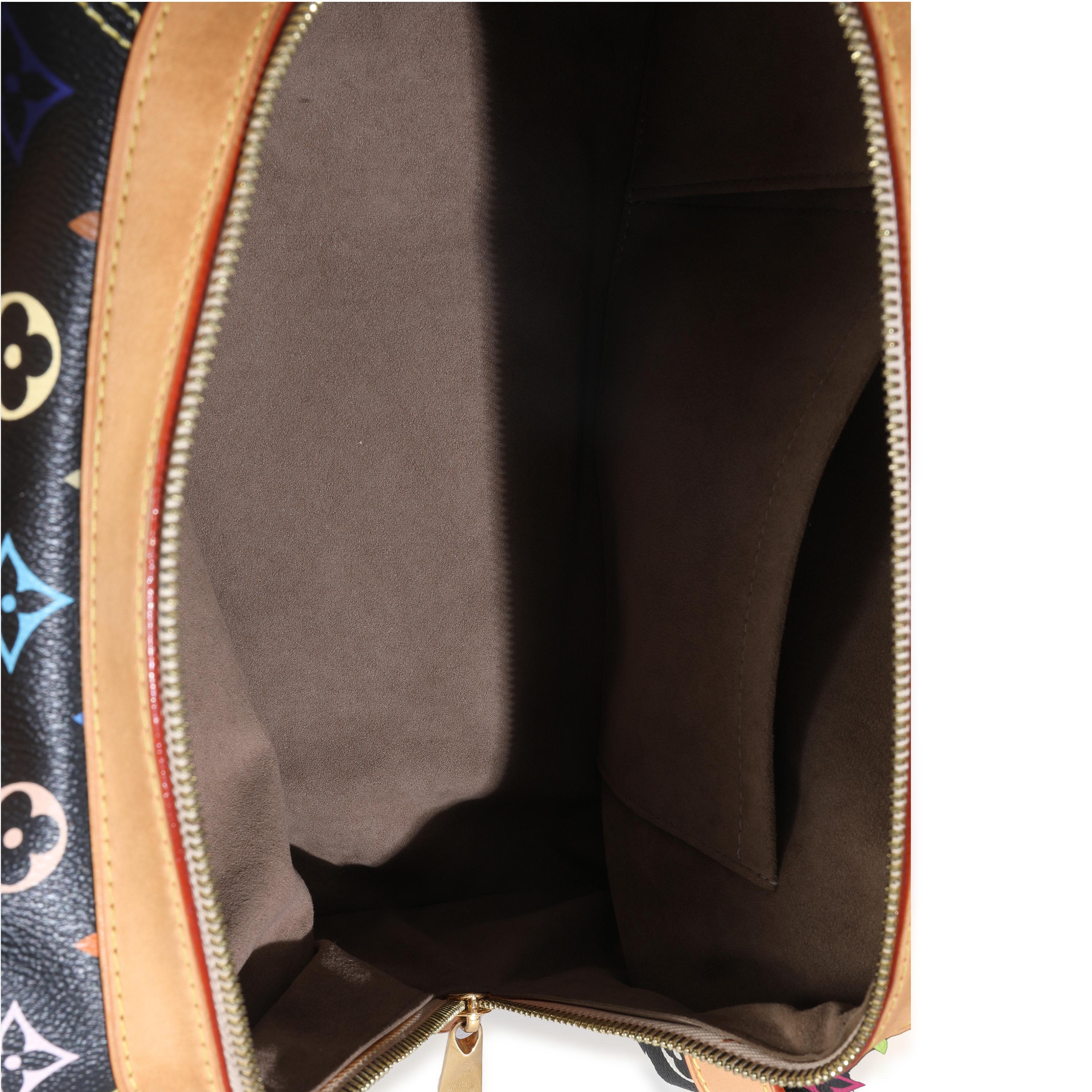 Louis Vuitton Black Monogram Multicolor Canvas Claudia For Sale 2