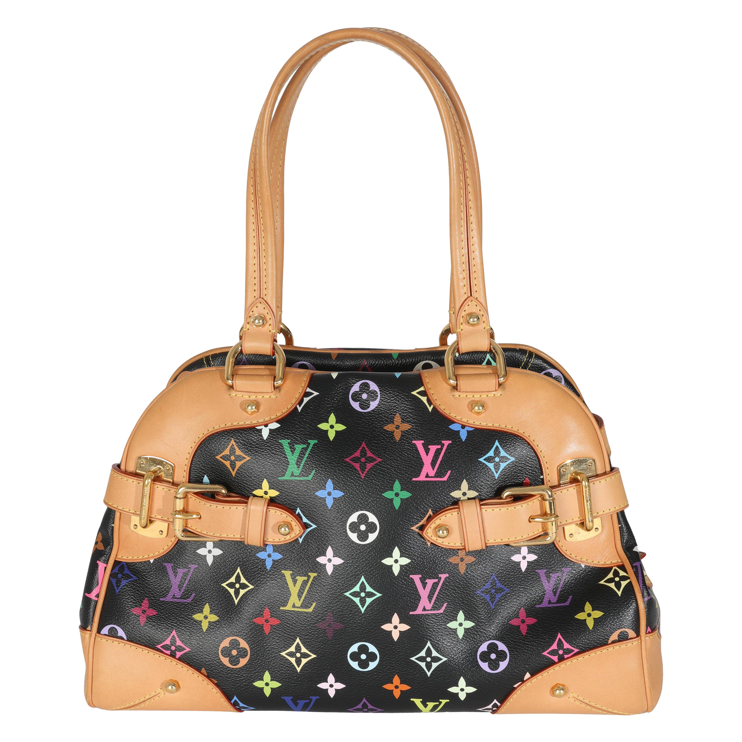 Louis Vuitton Monograma Negro Lienzo Multicolor Claudia en venta