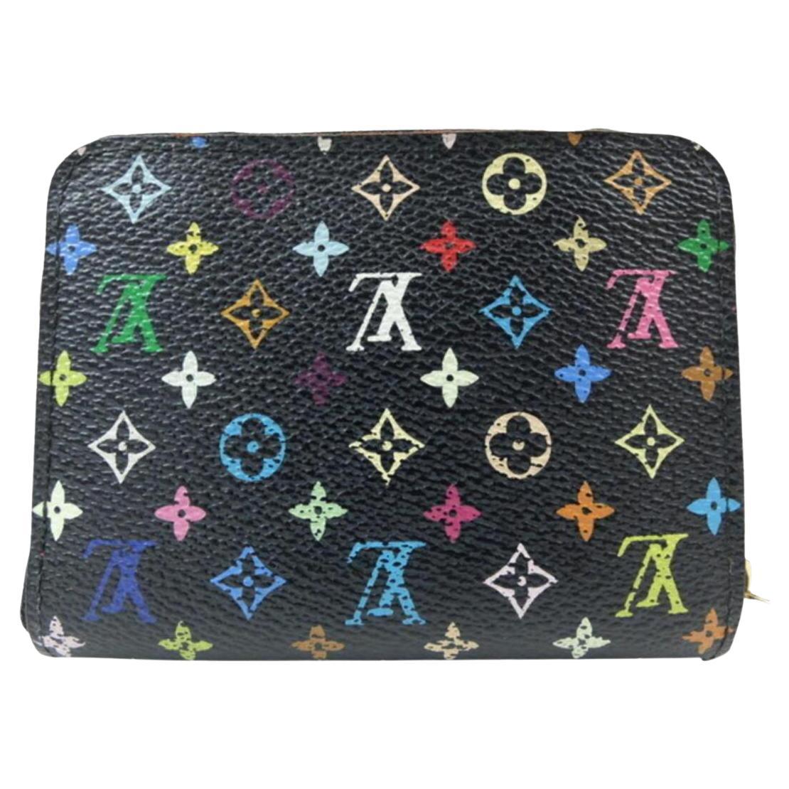 Louis Vuitton Multicolor Monogram Zippy Wallet Black
