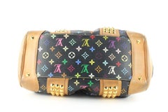 Louis Vuitton Black Monogram Multicolor Courtney Bowler Bag Studded 7LVS68K