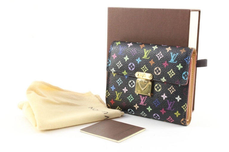LOUIS VUITTON Portafoglio compatto Monogram Nero Multicolore Koala