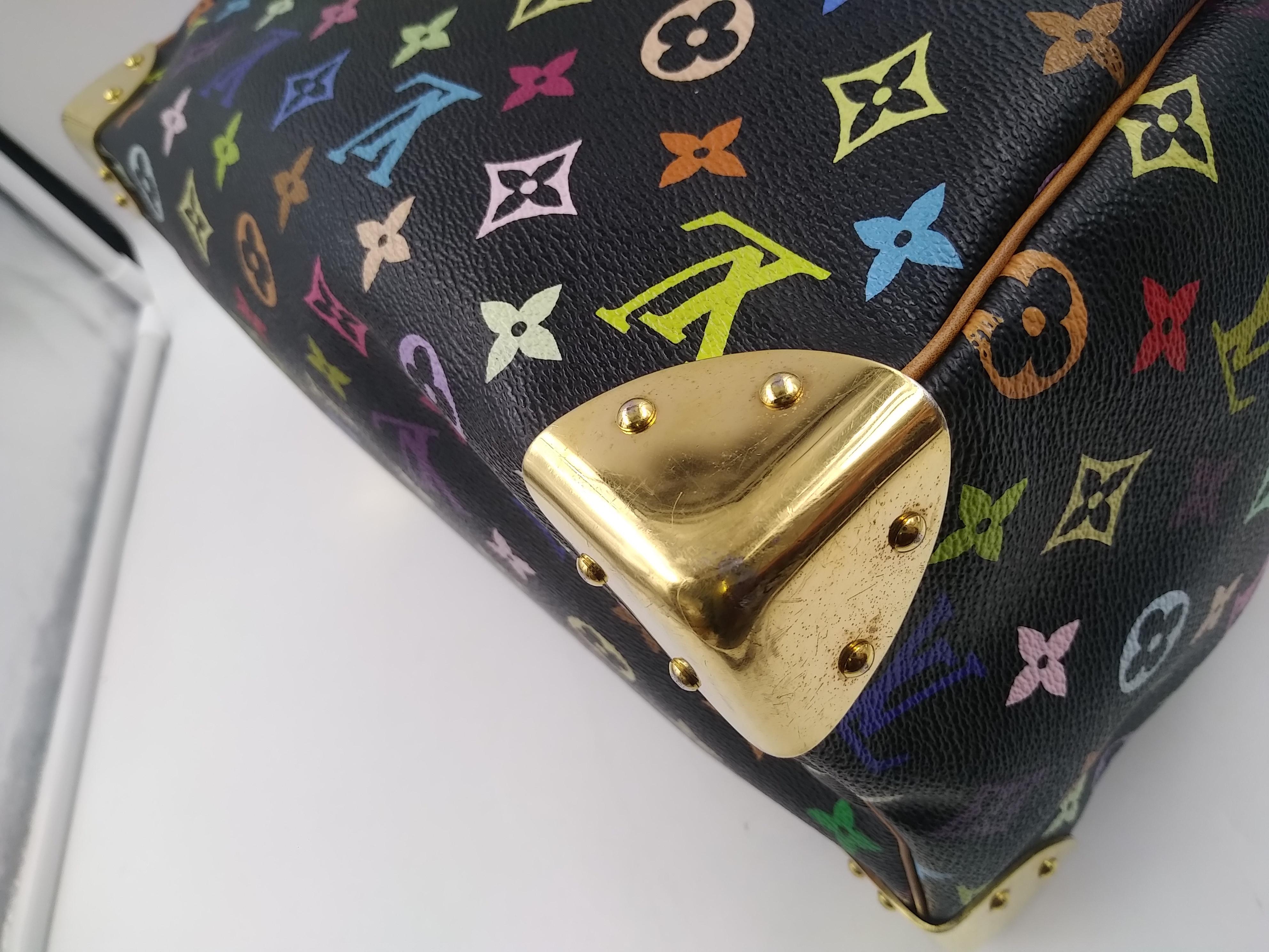 Schwarze Monogrammierte Multicolor Speedy 30 Tasche von Louis Vuitton 11
