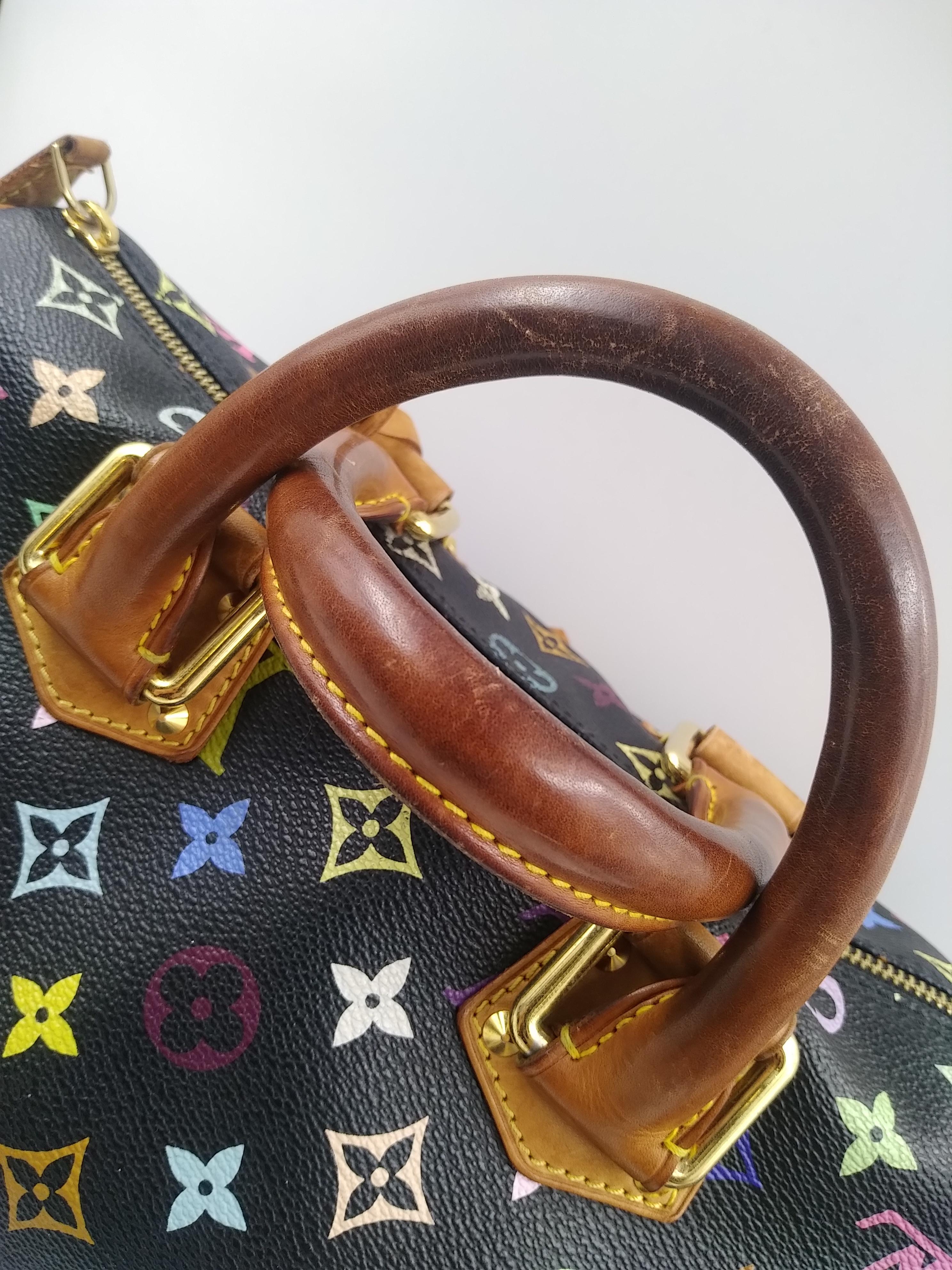 Schwarze Monogrammierte Multicolor Speedy 30 Tasche von Louis Vuitton 2