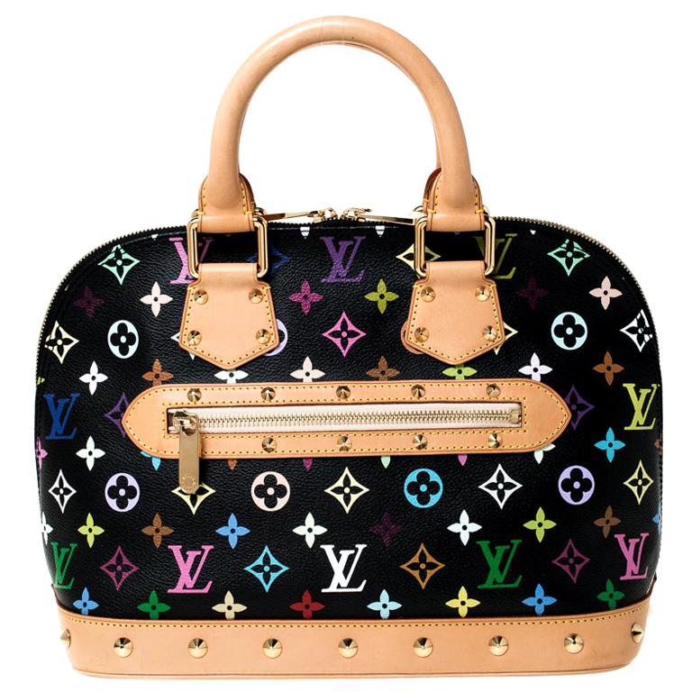 Louis Vuitton Black Monogram Multicolore Alma PM Bag For Sale at 1stdibs