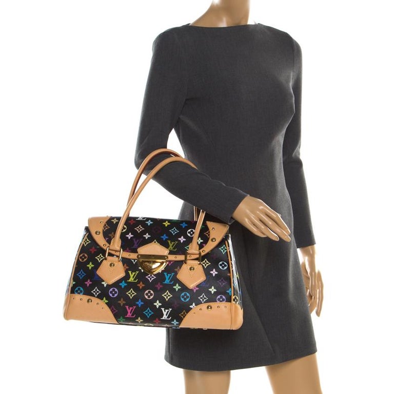Louis Vuitton Black Monogram Multicolore Canvas Beverly GM Bag For Sale at 1stdibs