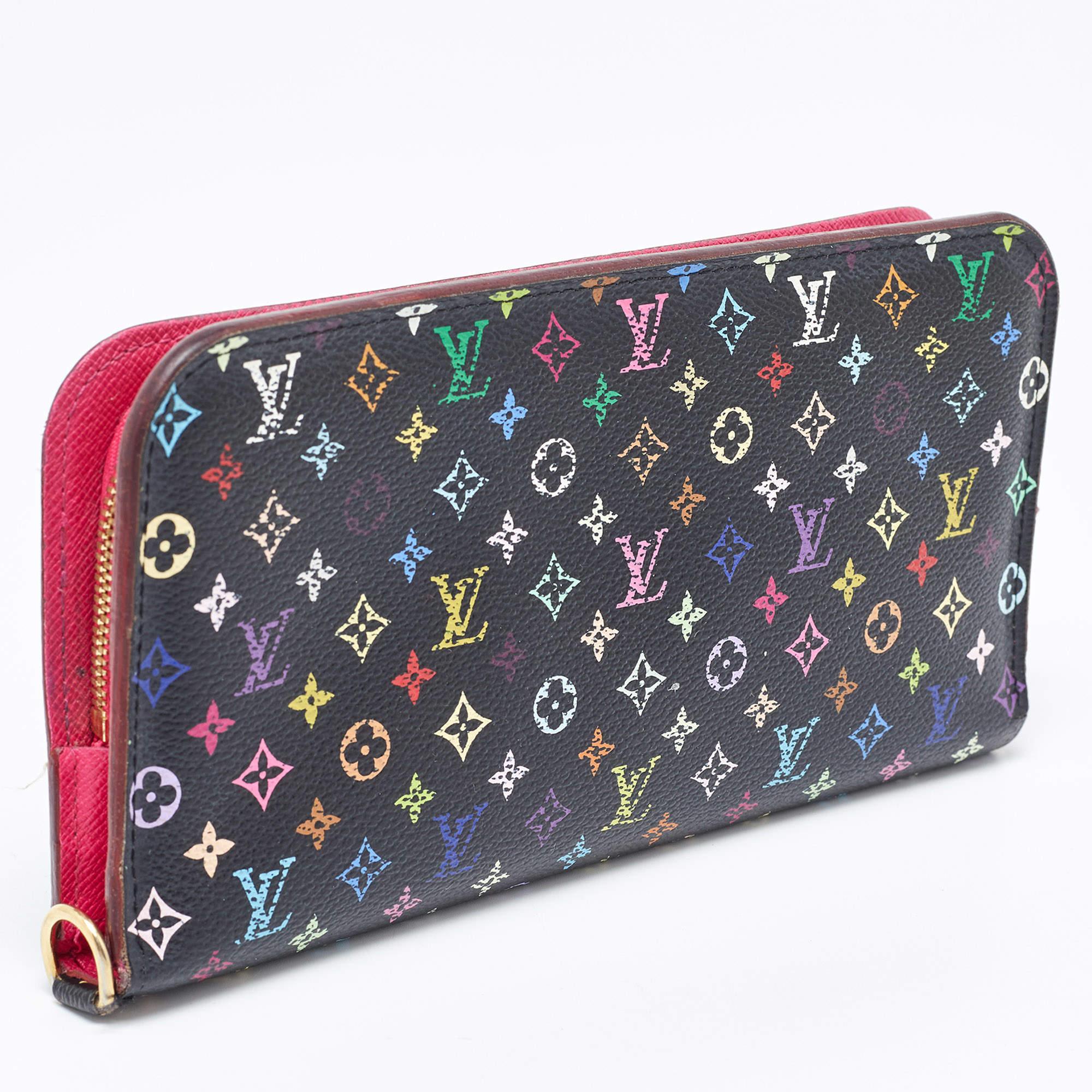 Louis Vuitton Black Monogram Multicolore Canvas Insolite Pistache Wallet 2