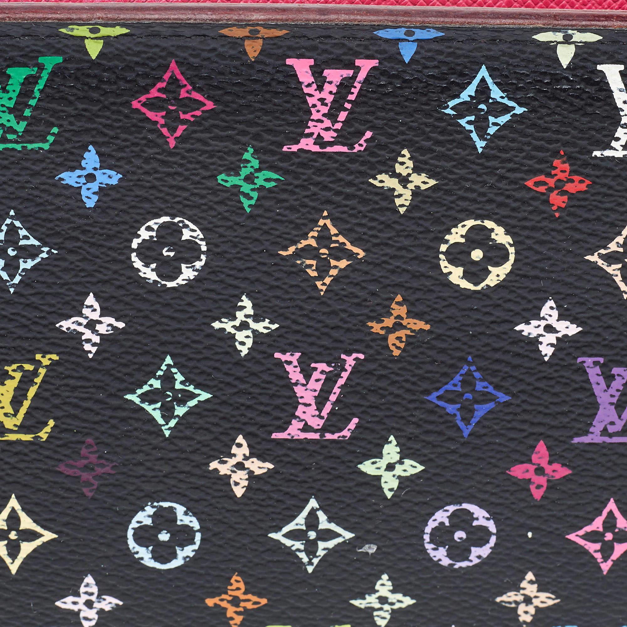 Louis Vuitton Black Monogram Multicolore Canvas Insolite Pistache Wallet 4