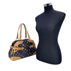 Louis Vuitton Black Monogram Multicolore Canvas Murakami Claudia Bag