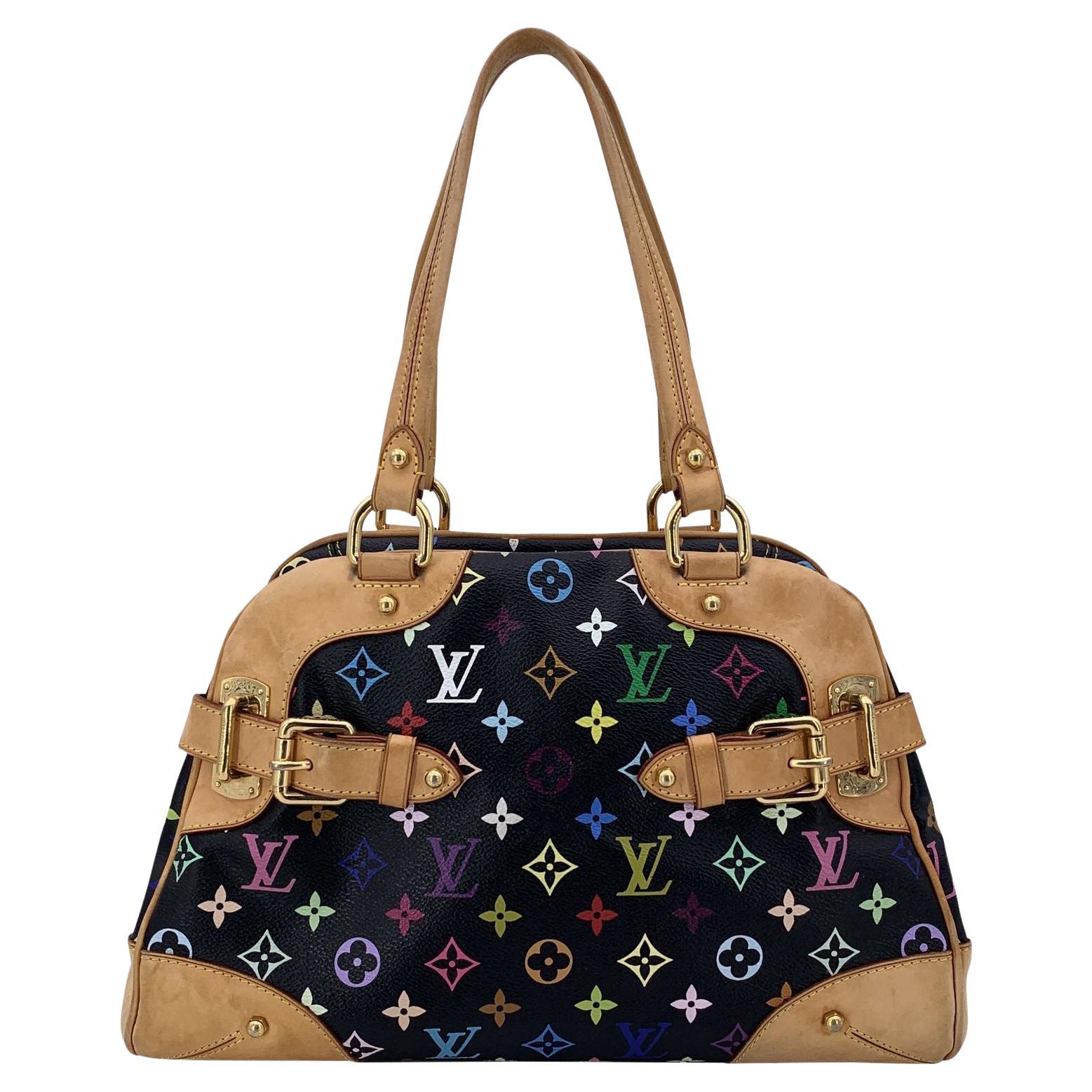 Louis Vuitton Black Monogram Multicolore Canvas Murakami Claudia Bag For Sale