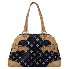 Louis Vuitton Black Monogram Multicolore Canvas Murakami Claudia Bag