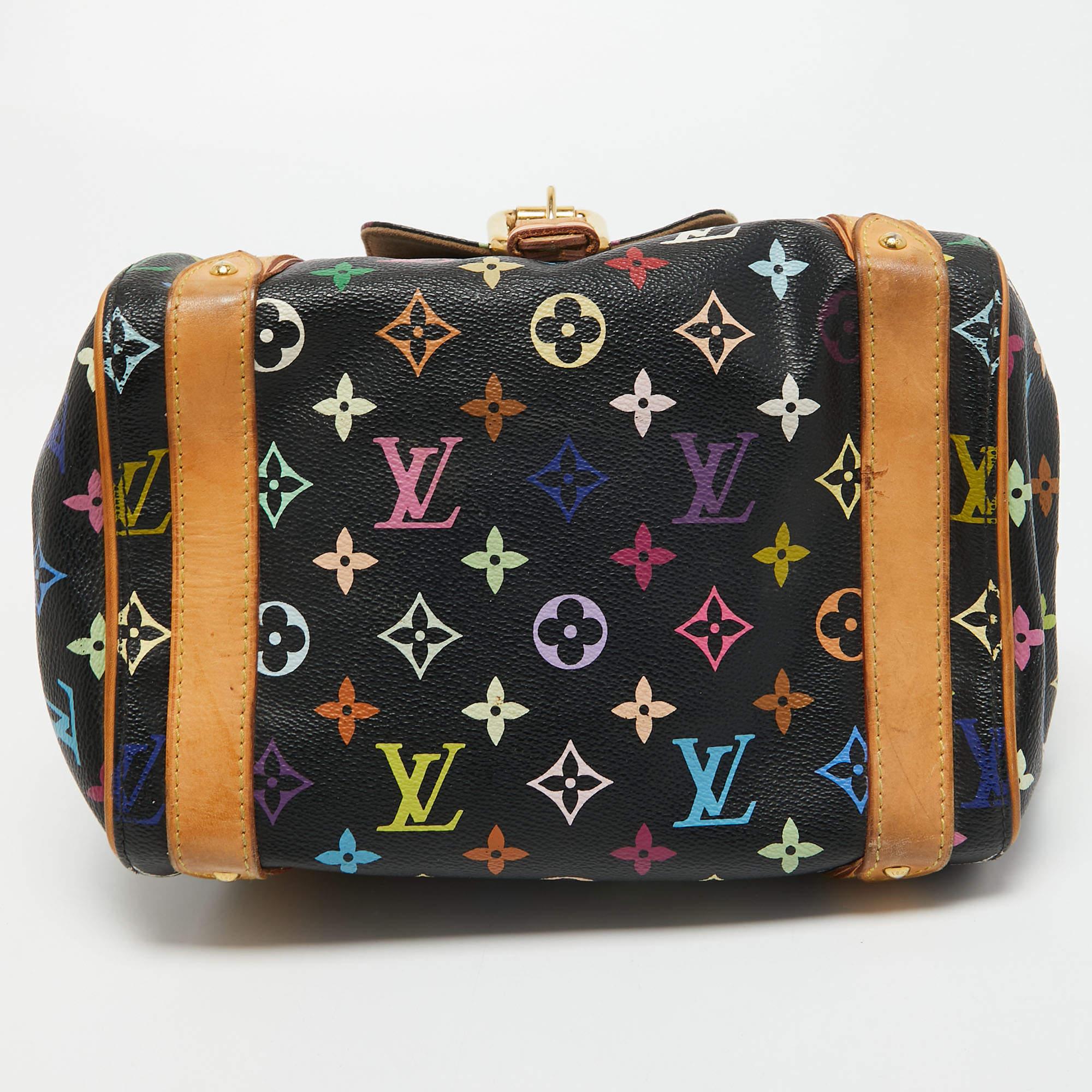 Louis Vuitton Black Monogram Multicolore Canvas Priscilla Bag 1