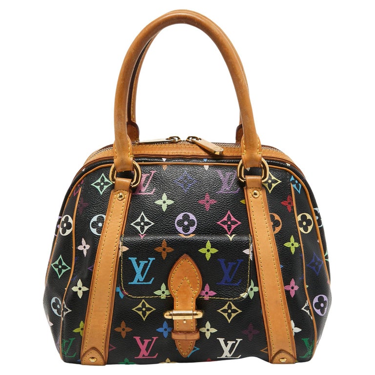Louis Vuitton Black Monogram Multicolore Canvas Priscilla Bag at