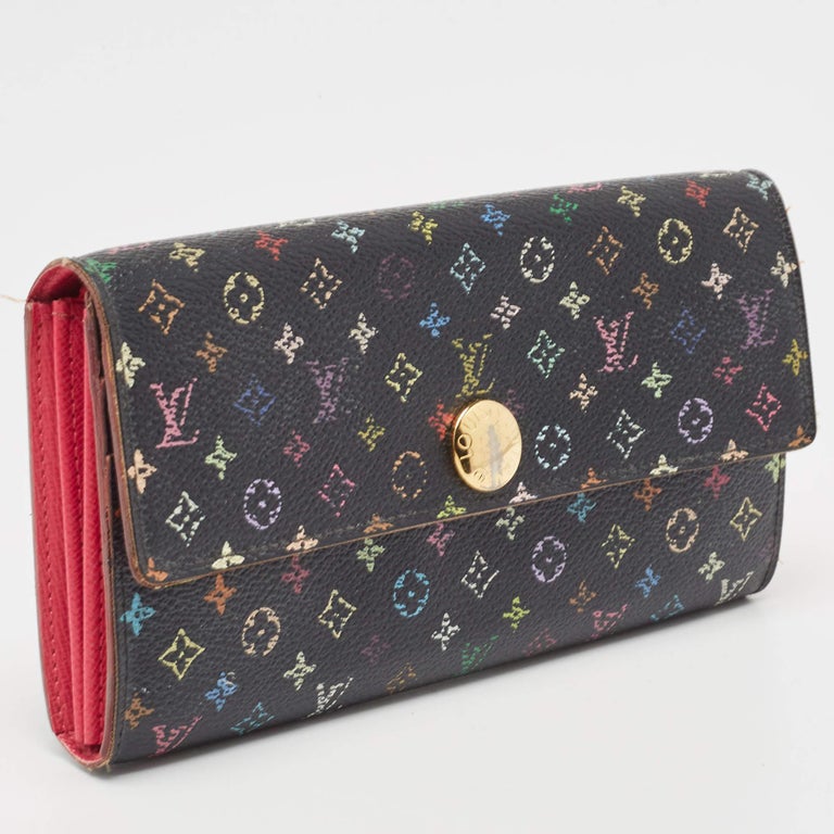 Cartera Louis Vuitton Monograma Negro Lienzo Multicolor Sarah en