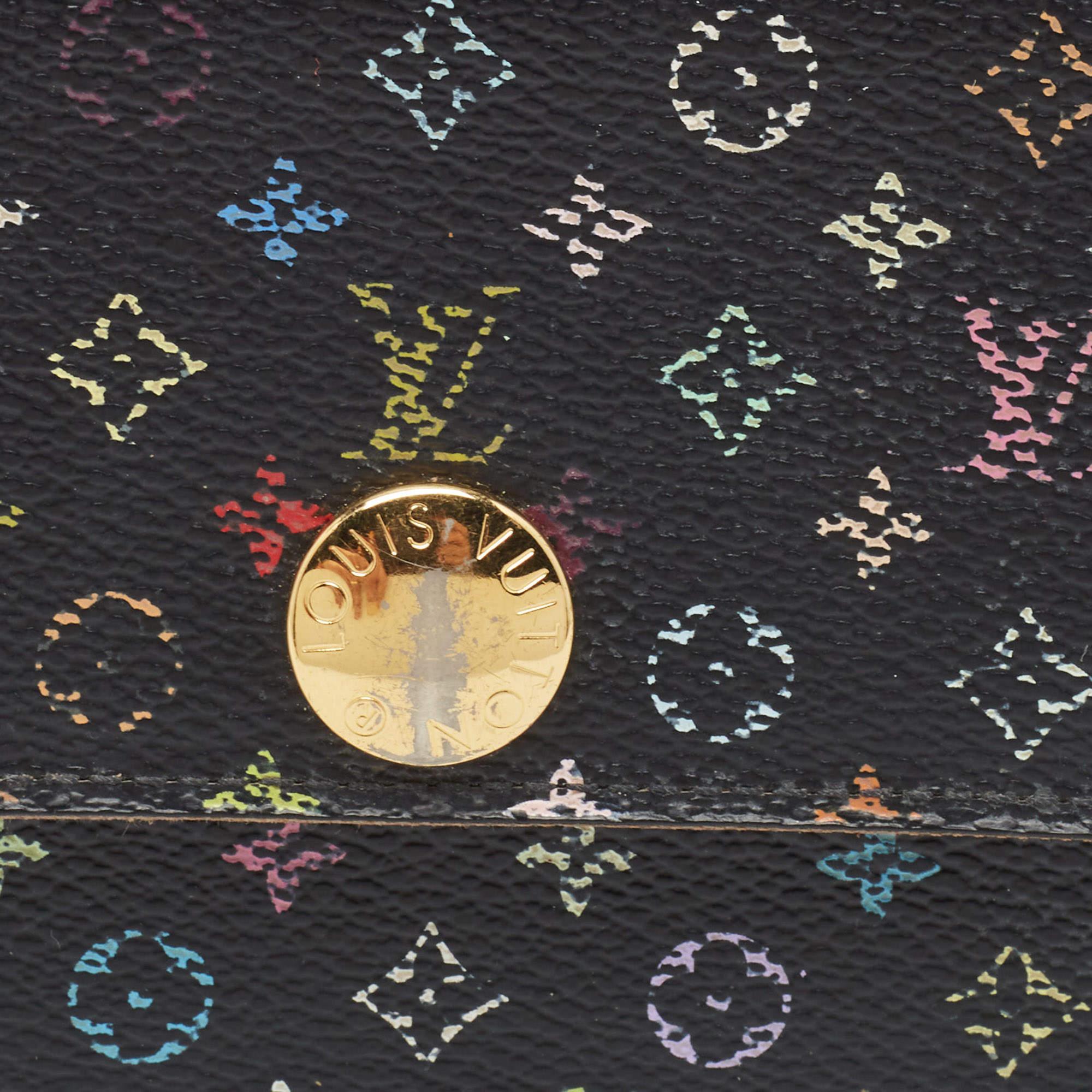 Louis Vuitton Black Monogram Multicolore Canvas Sarah Wallet 1
