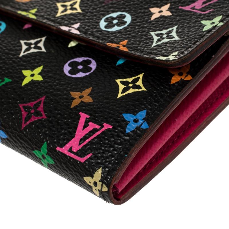 Louis Vuitton Black Monogram Multicolore Canvas Sarah Wallet 1