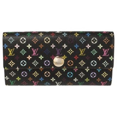 Louis Vuitton Black Monogram Multicolore Canvas Sarah Wallet