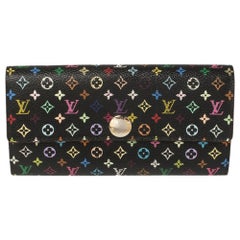 Louis Vuitton Black Monogram Multicolore Canvas Sarah Wallet