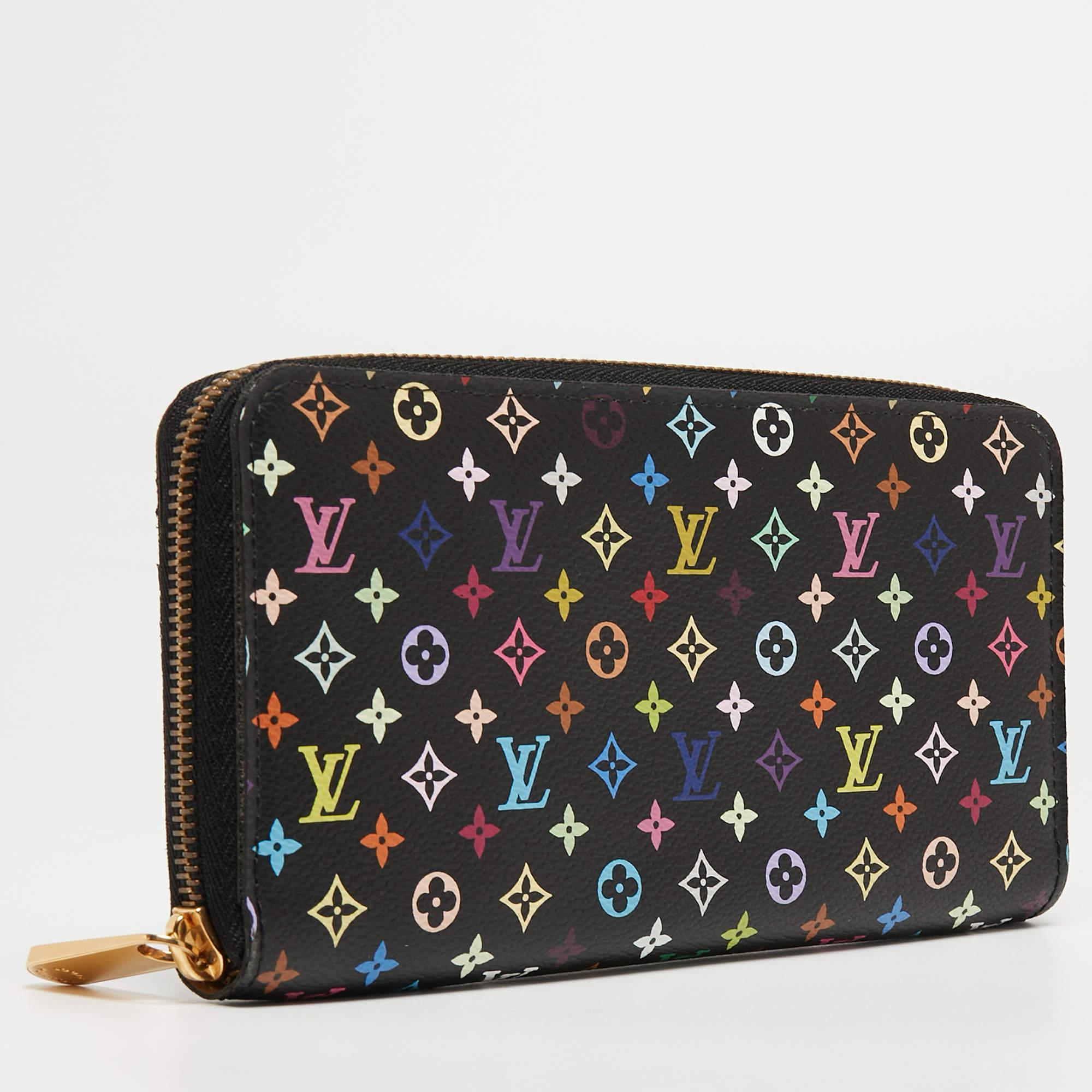 Louis Vuitton Black Monogram Multicolore Canvas Zippy Wallet 1