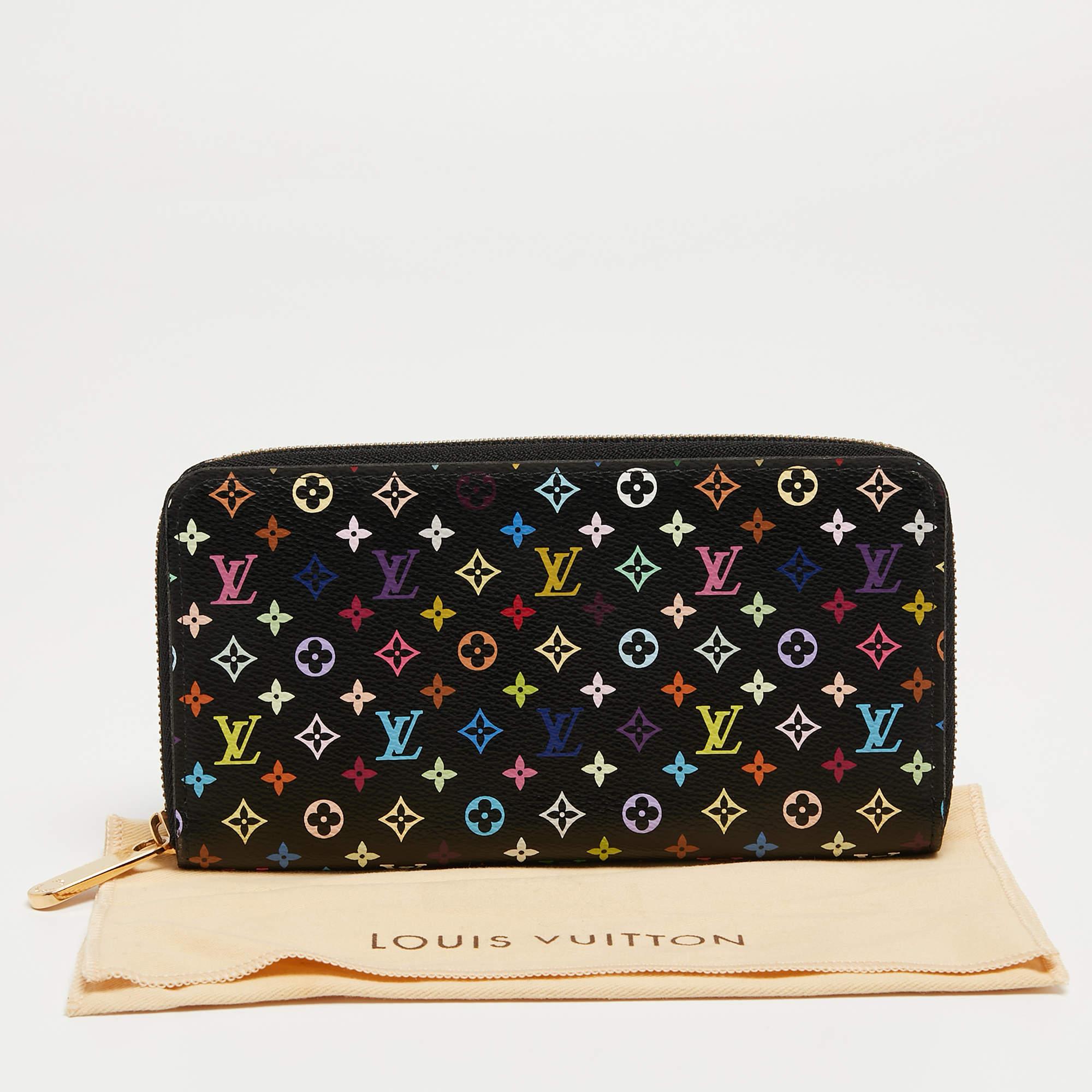 Louis Vuitton Black Monogram Multicolore Canvas Zippy Wallet 5