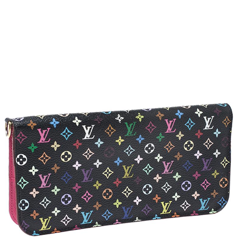 Louis Vuitton Black Monogram Multicolore Insolite Wallet In Good Condition In Dubai, Al Qouz 2