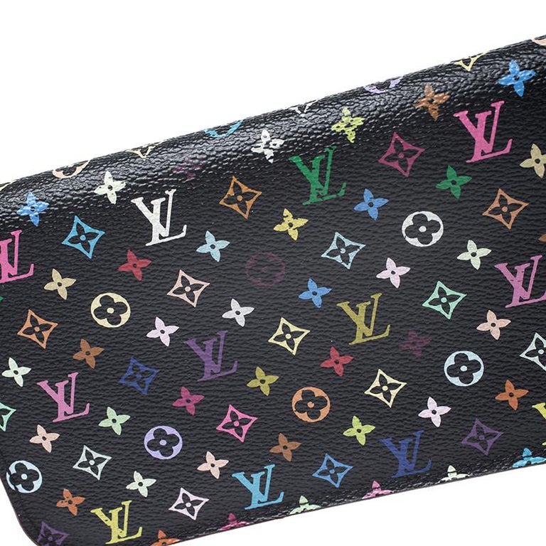 Louis Vuitton Black Monogram Multicolore Insolite Wallet For Sale at 1stdibs