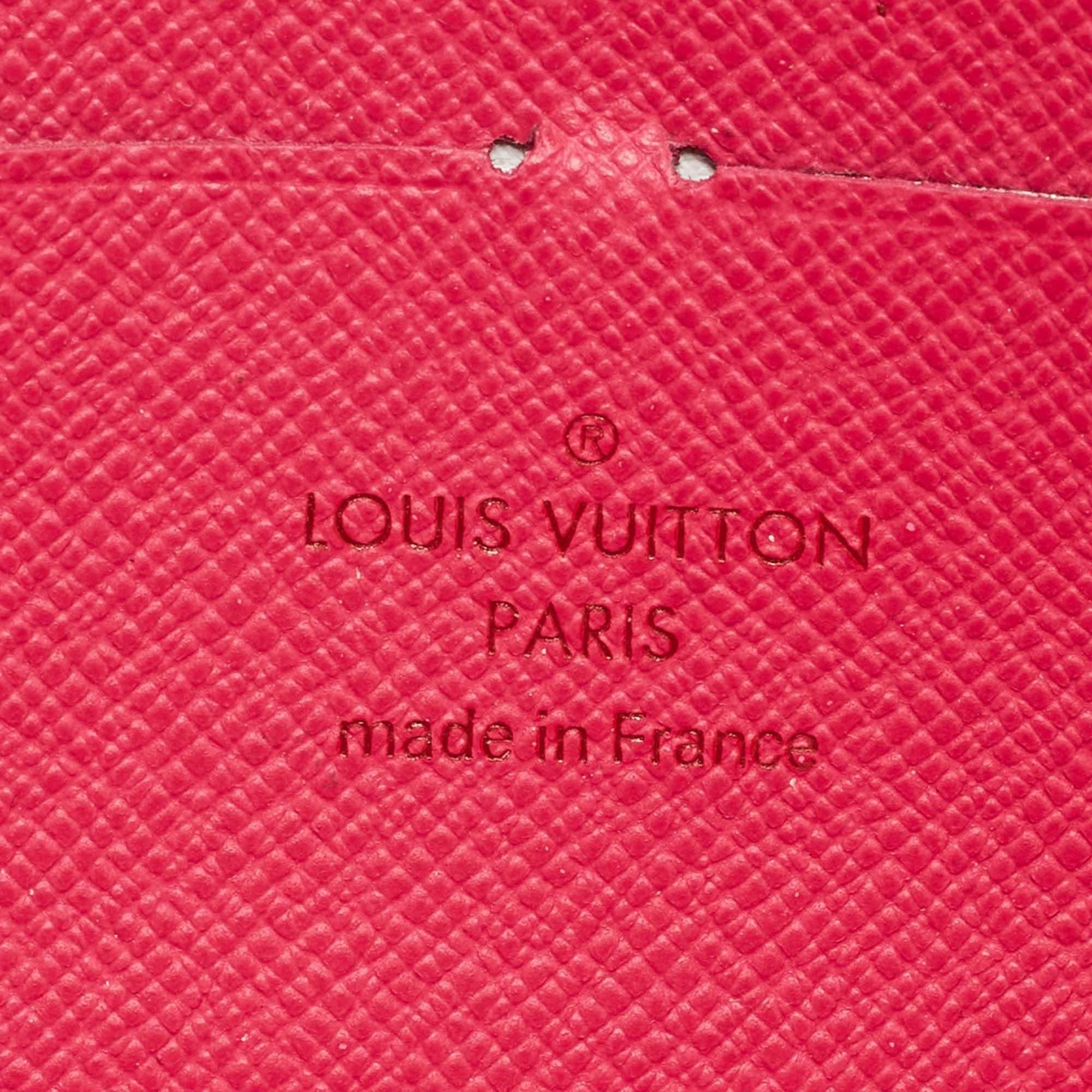 Louis Vuitton Schwarze Monogrammierte mehrfarbige Sarah Noeud Brieftasche mit Monogramm im Angebot 2