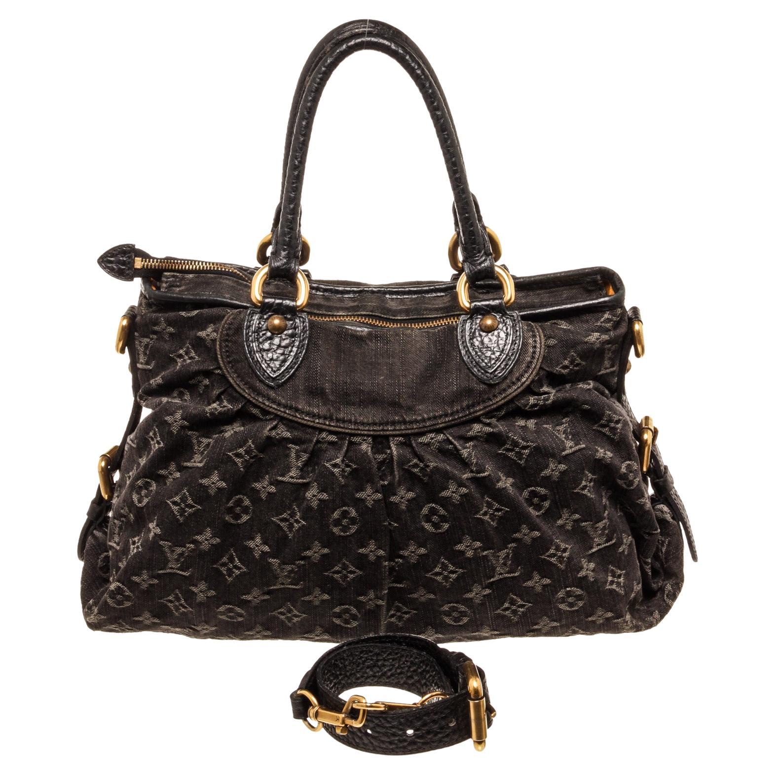 Louis Vuitton Black Monogram Neo Cabby MM Shoulder Bag For Sale