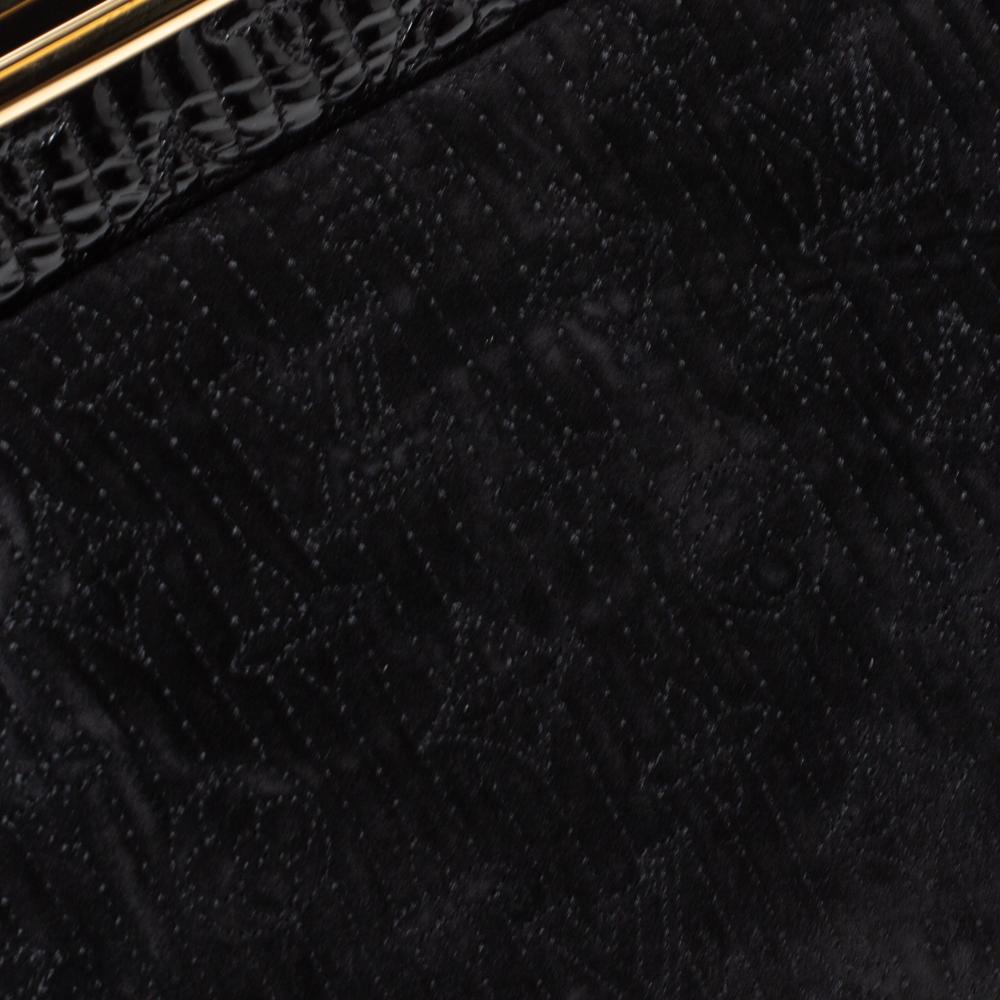 Louis Vuitton Black Monogram Patent And Suede Leather Motard Afterdark Bag 2