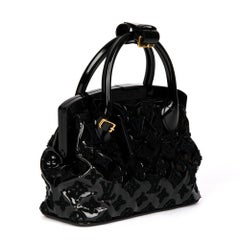 LOUIS VUITTON Black Monogram Patent Leather Fascination Lockit BB Frame Bag