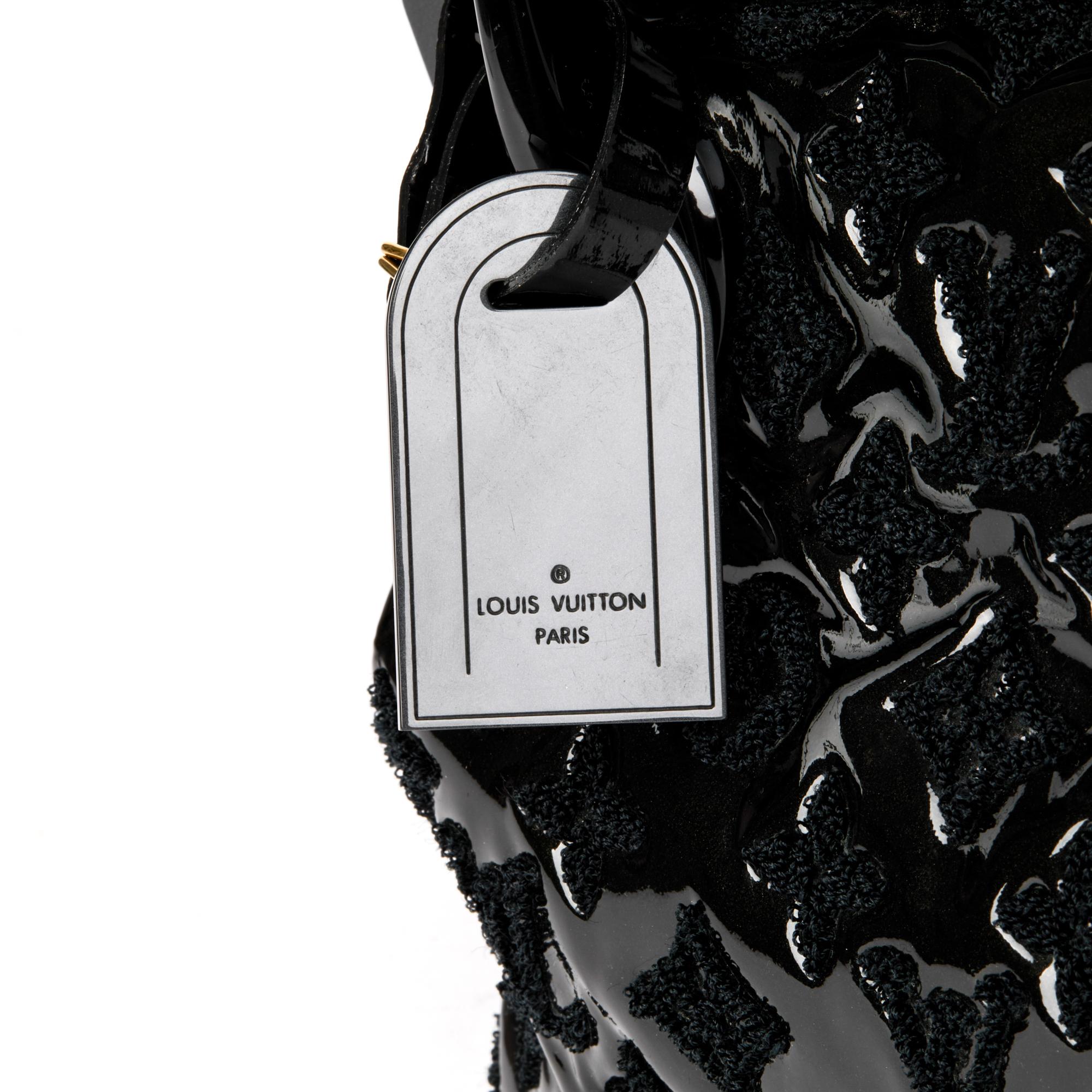 LOUIS VUITTON Black Monogram Patent Leather Fascination Lockit BB Frame Bag 1