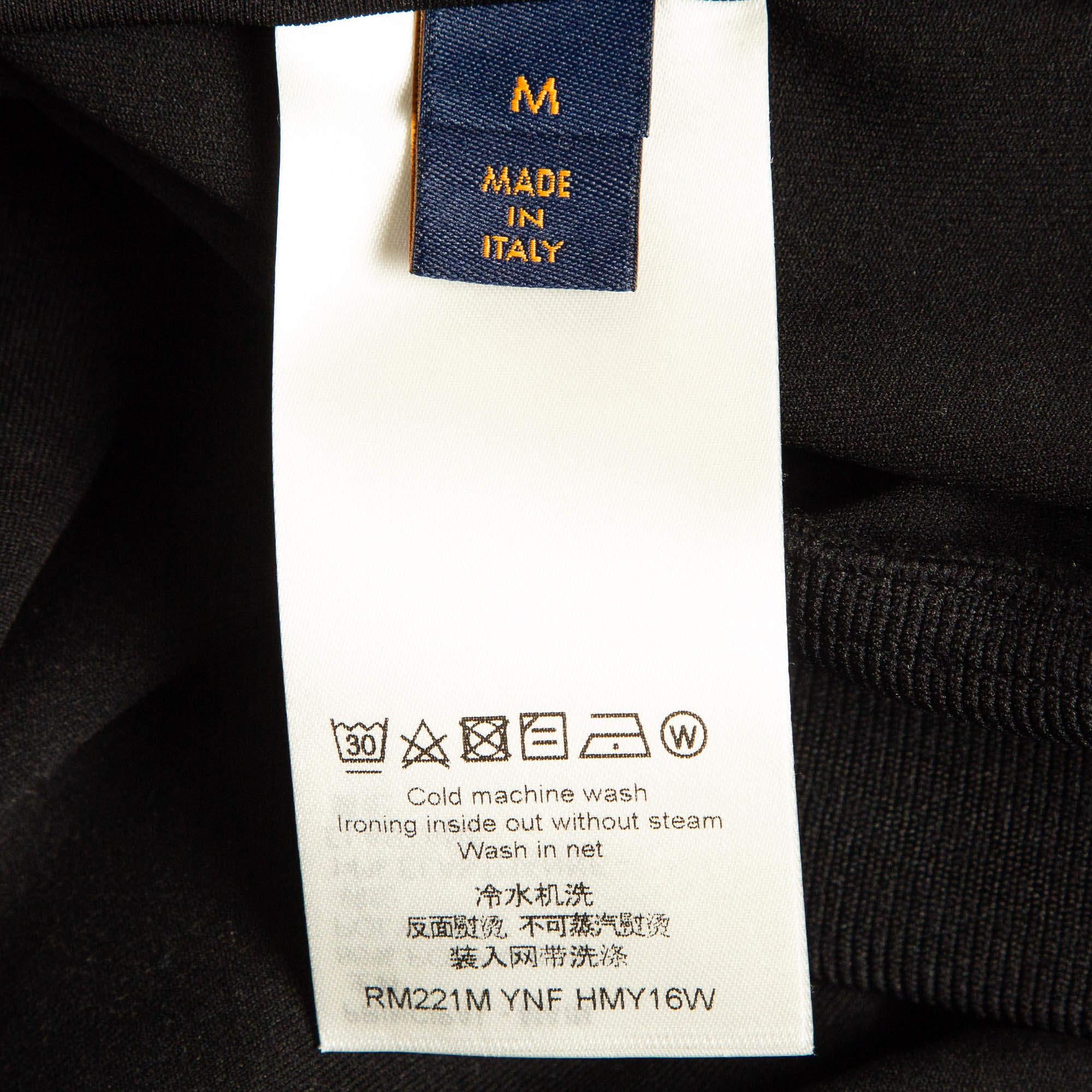 Louis Vuitton Black Monogram Print Jersey Zip-Up Hoodie M 1