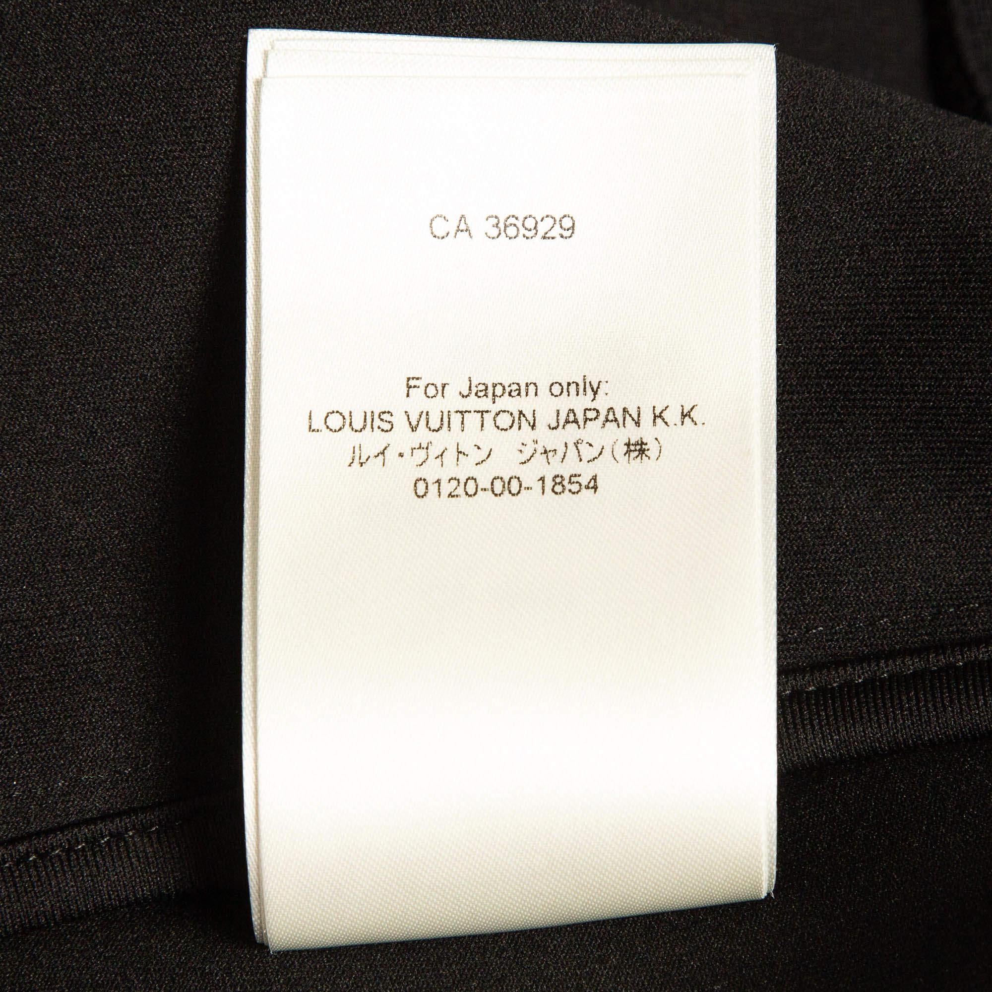Louis Vuitton Black Monogram Print Jersey Zip-Up Hoodie M 2
