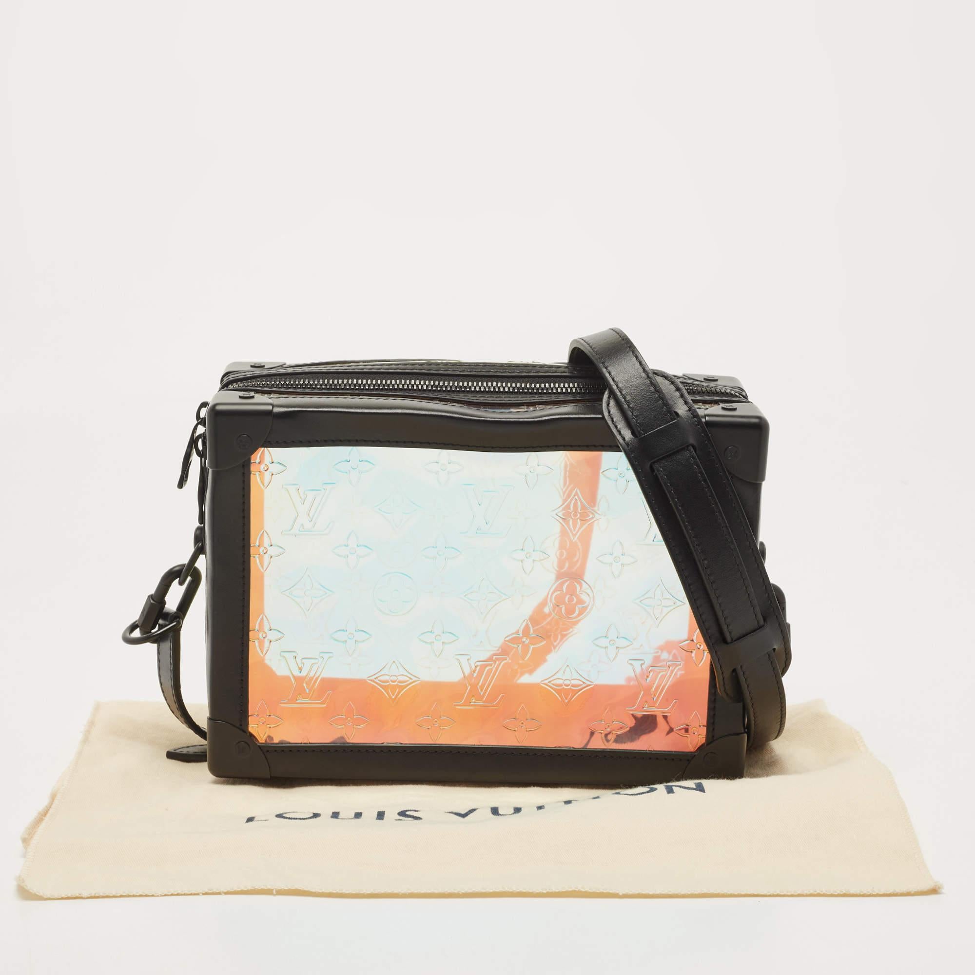 Louis Vuitton Black Monogram Prism Legacy Soft Trunk Bag For Sale 5