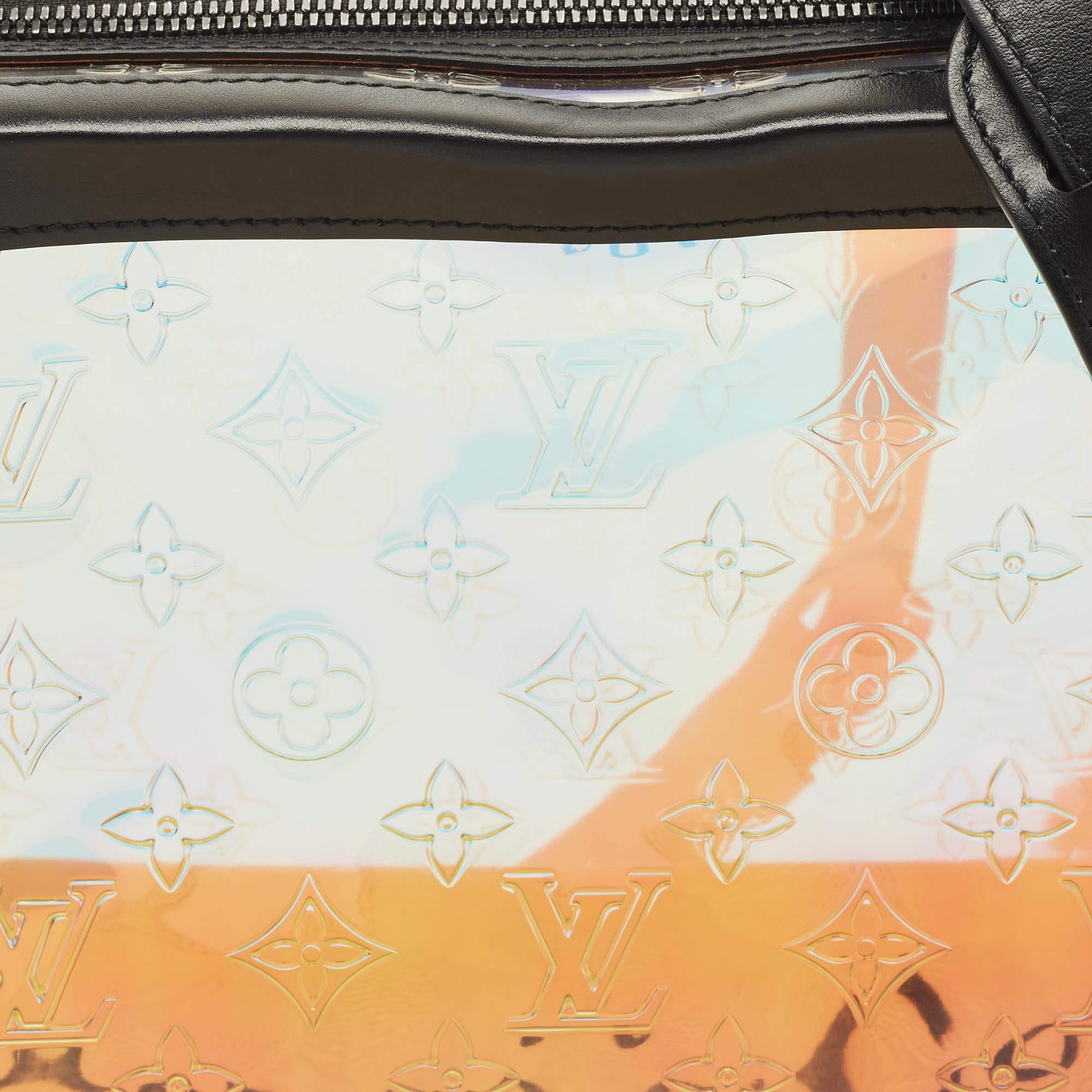Louis Vuitton Black Monogram Prism Legacy Soft Trunk Bag For Sale 6