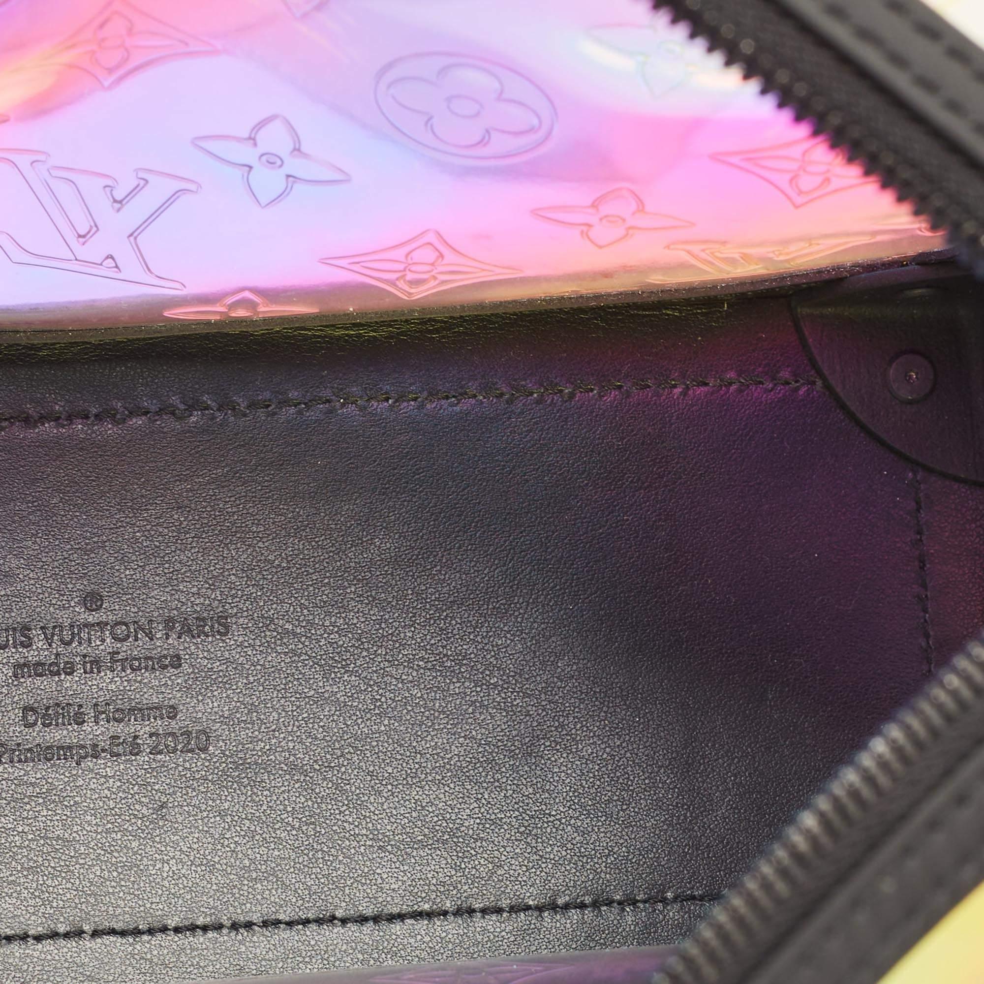 Louis Vuitton Black Monogram Prism Legacy Soft Trunk Bag For Sale 7