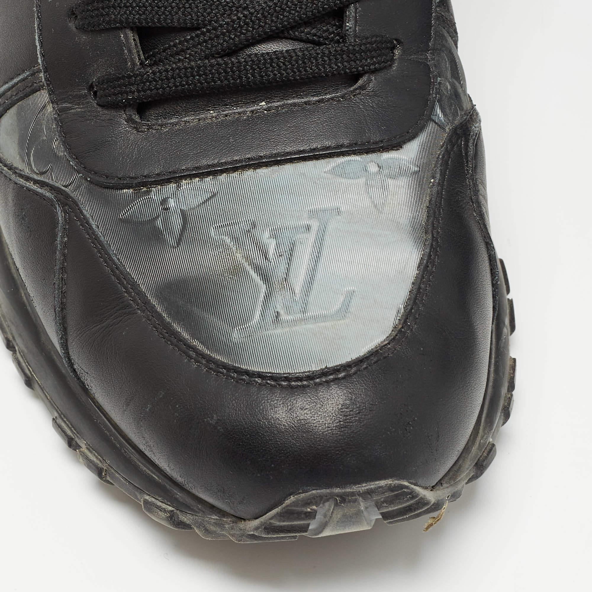 Louis Vuitton Black Monogram PVC and Leather Runaway Sneakers Size 41.5 2
