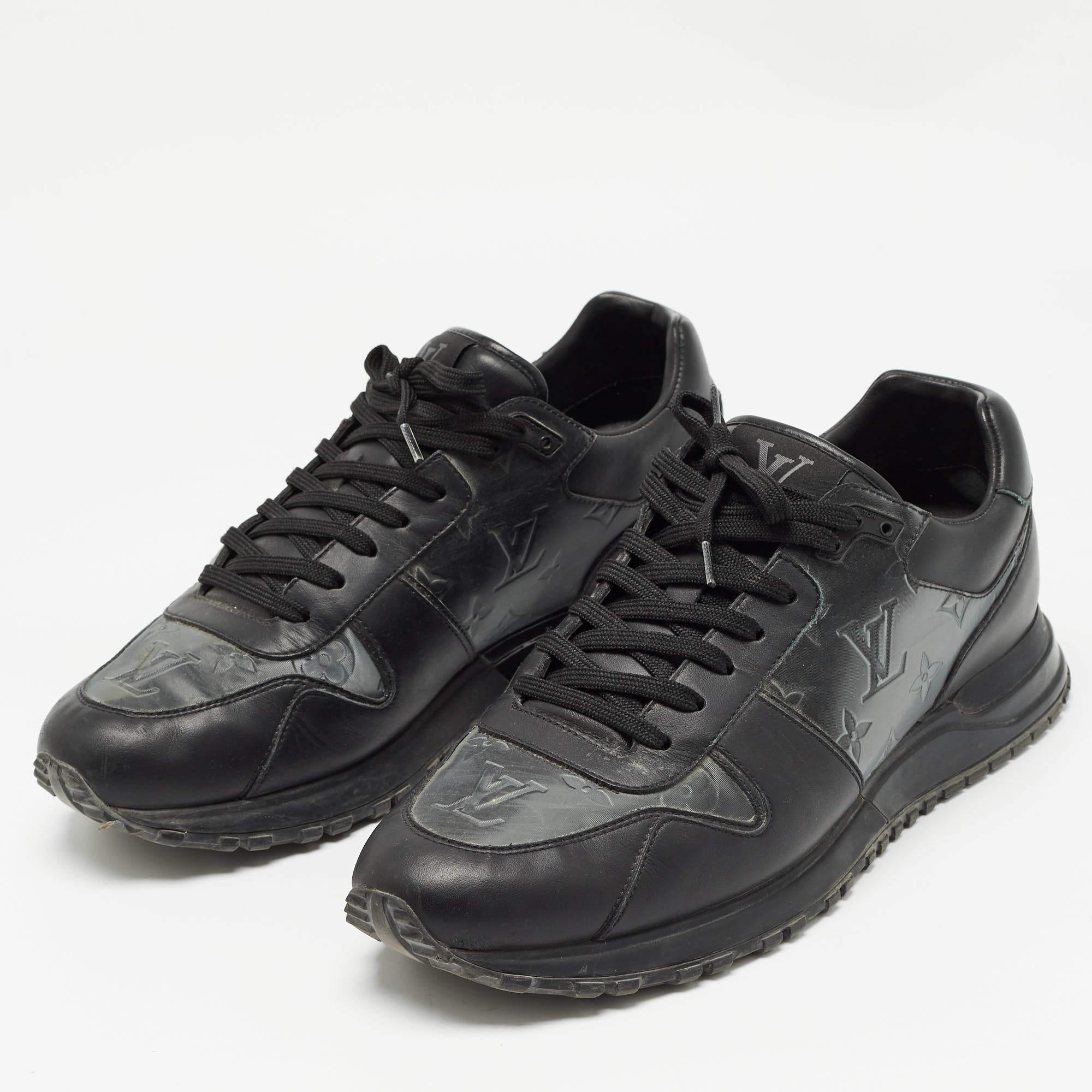 Louis Vuitton Black Monogram PVC and Leather Runaway Sneakers Size 41.5 3