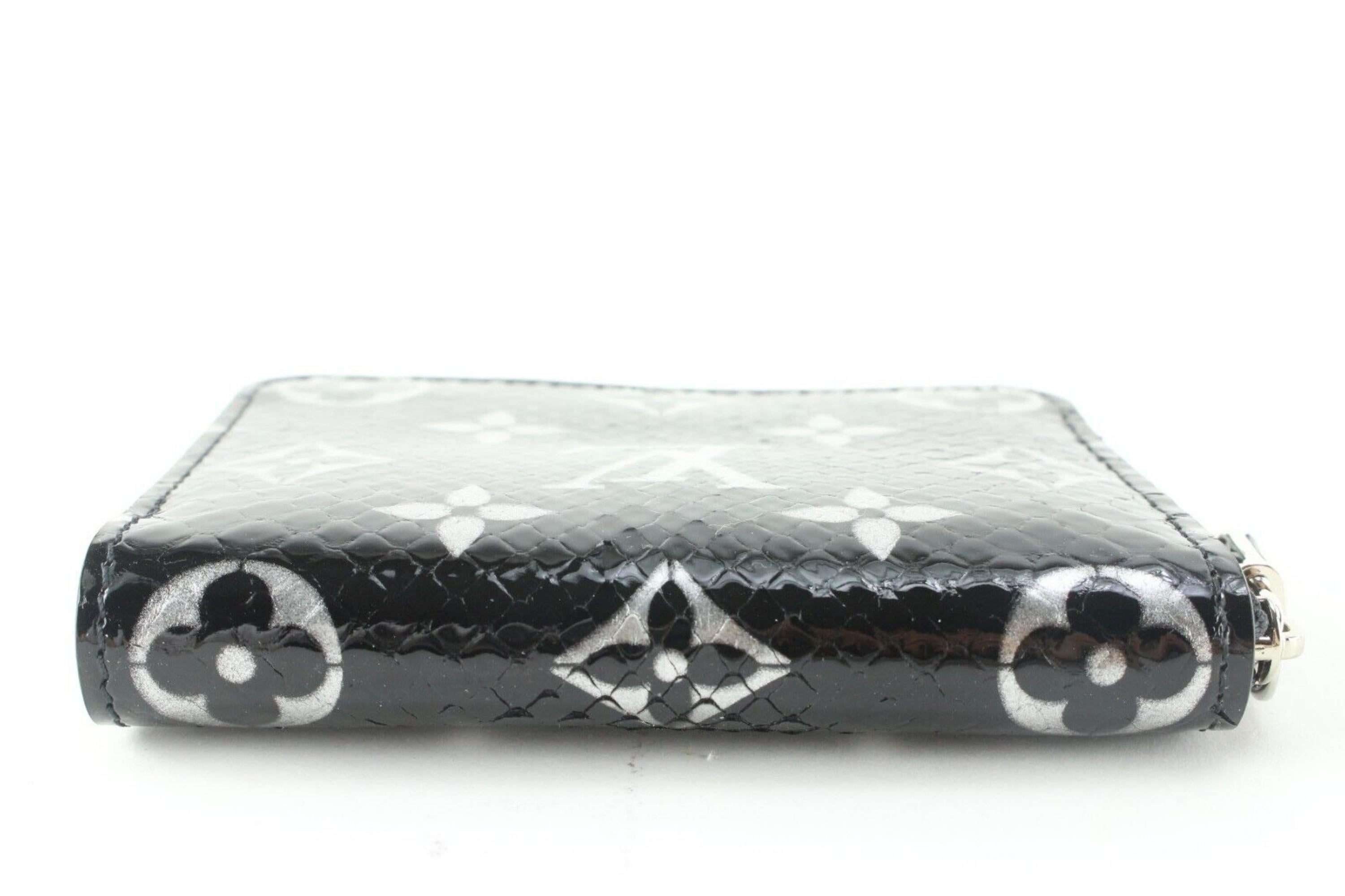 Louis Vuitton Black Monogram Python Zippy Coin Purse Padlock 2LK0223 For Sale 4