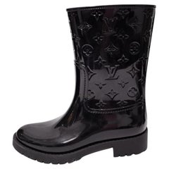 Louis Vuitton Black Monogram Rain Boots - EU 39