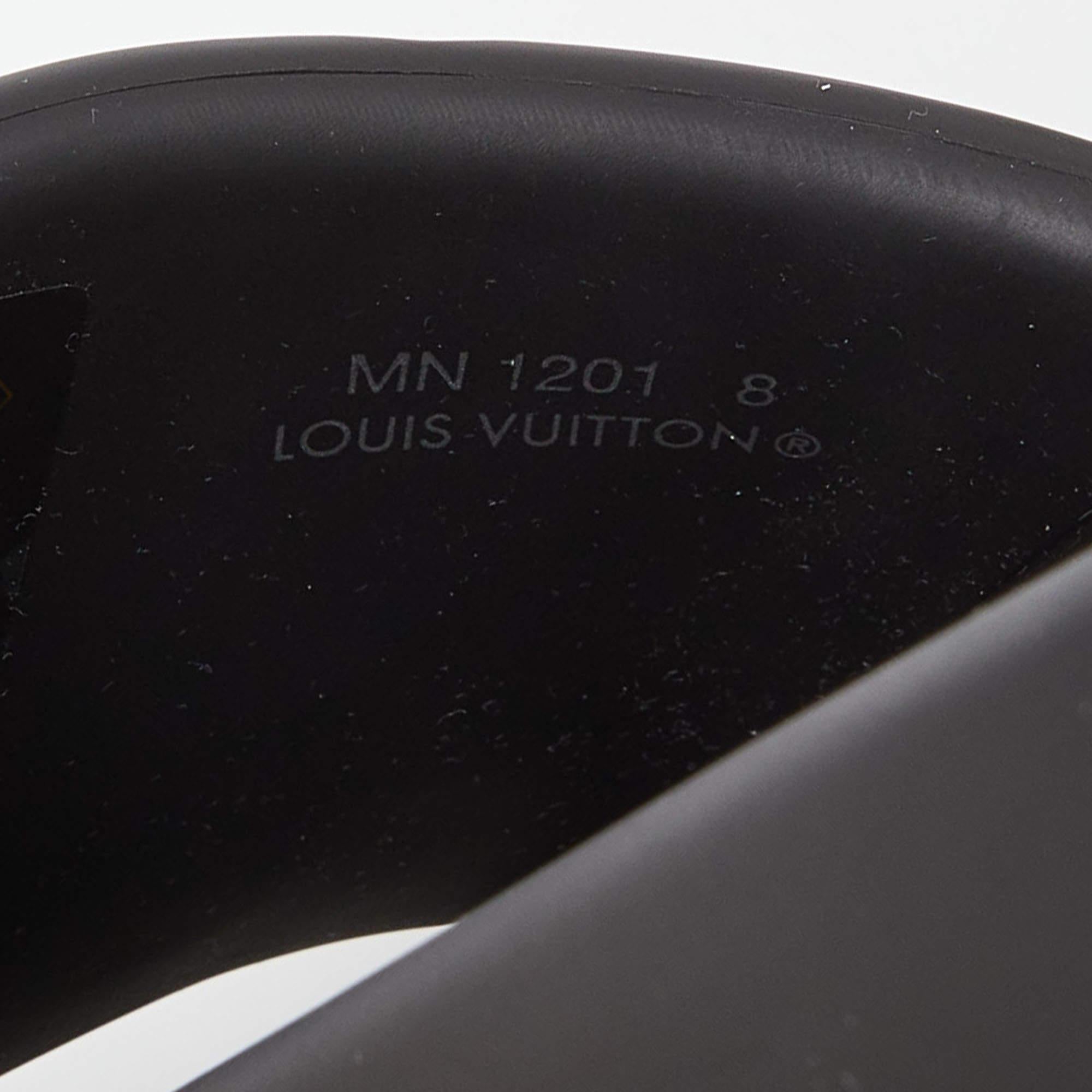 Louis Vuitton Black Monogram Rubber Waterfront Mule Sandals Size 42 3