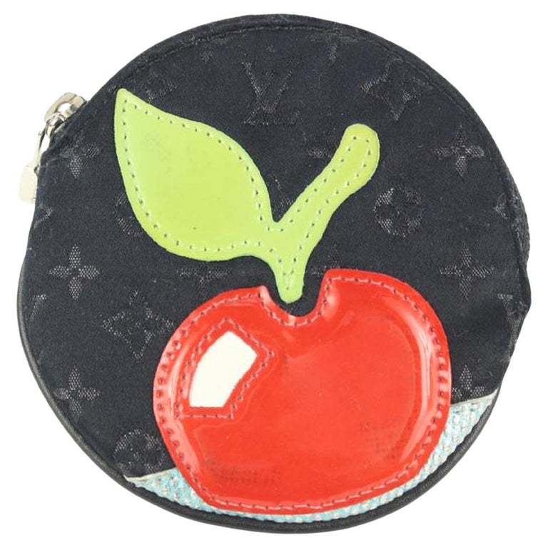 Monedero Redondo Monograma Conte De Fees Manzana Satén Negro Louis