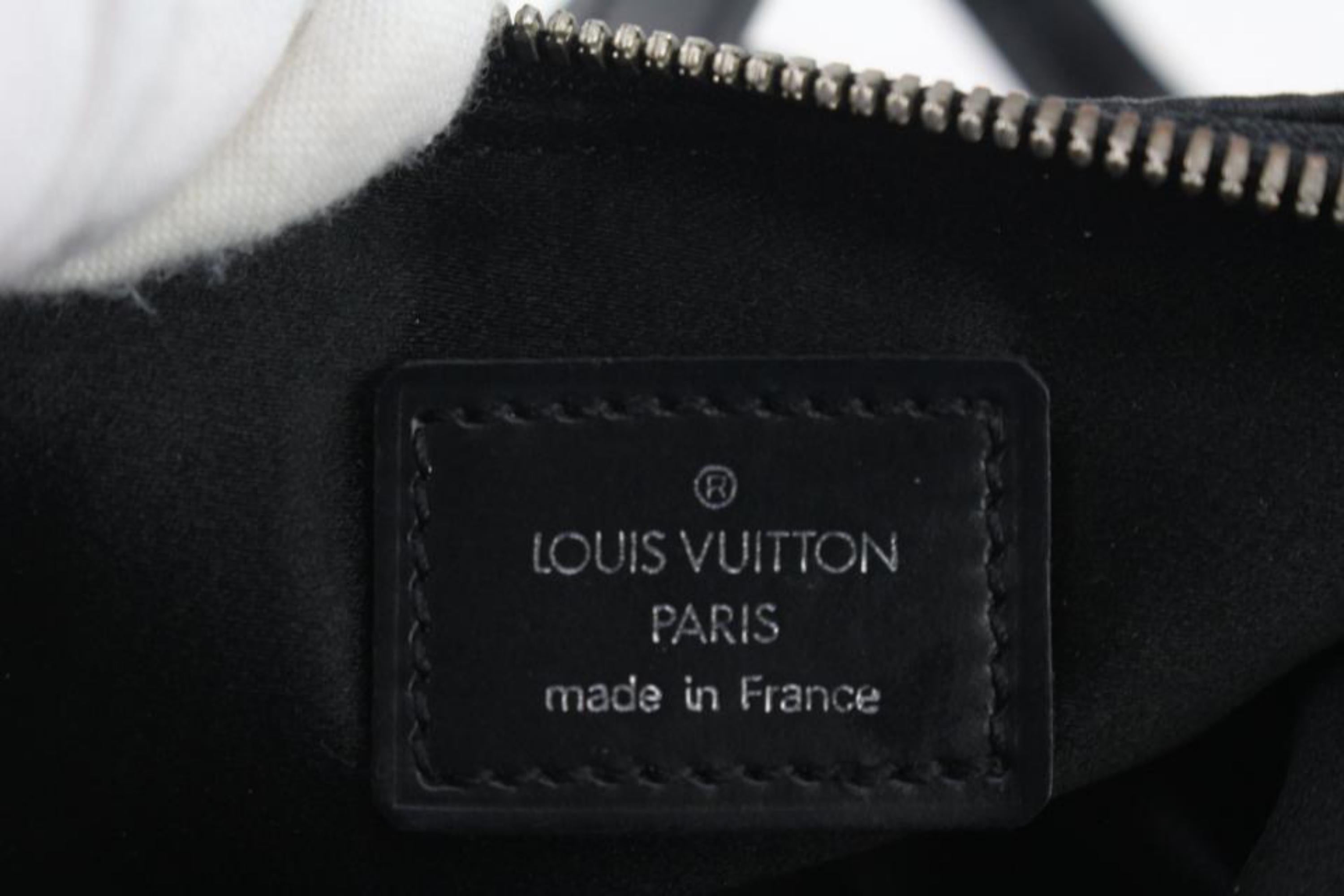 Louis Vuitton Black Monogram Satin Shine Mini Papillon 1122lv8 For Sale 5