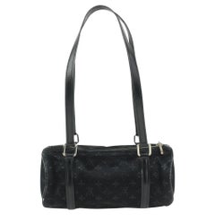 Schwarzer Monogramm Satin Shine Mini Papillon von Louis Vuitton mit Monogramm 1122lv8