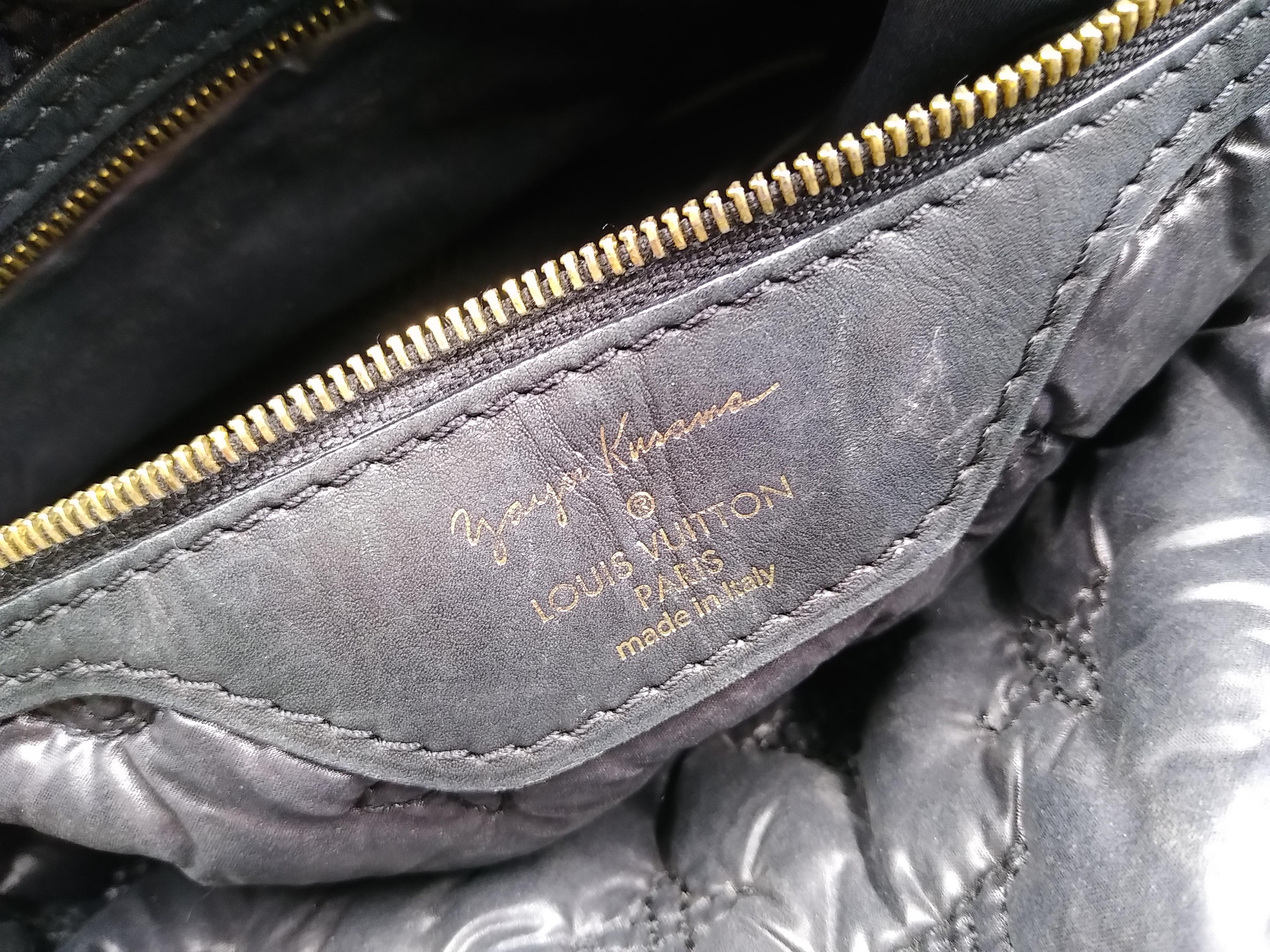 Louis Vuitton Black Monogram Satin Yayoi Kusama Dots Lockit Vertical MM Bag 2012 8