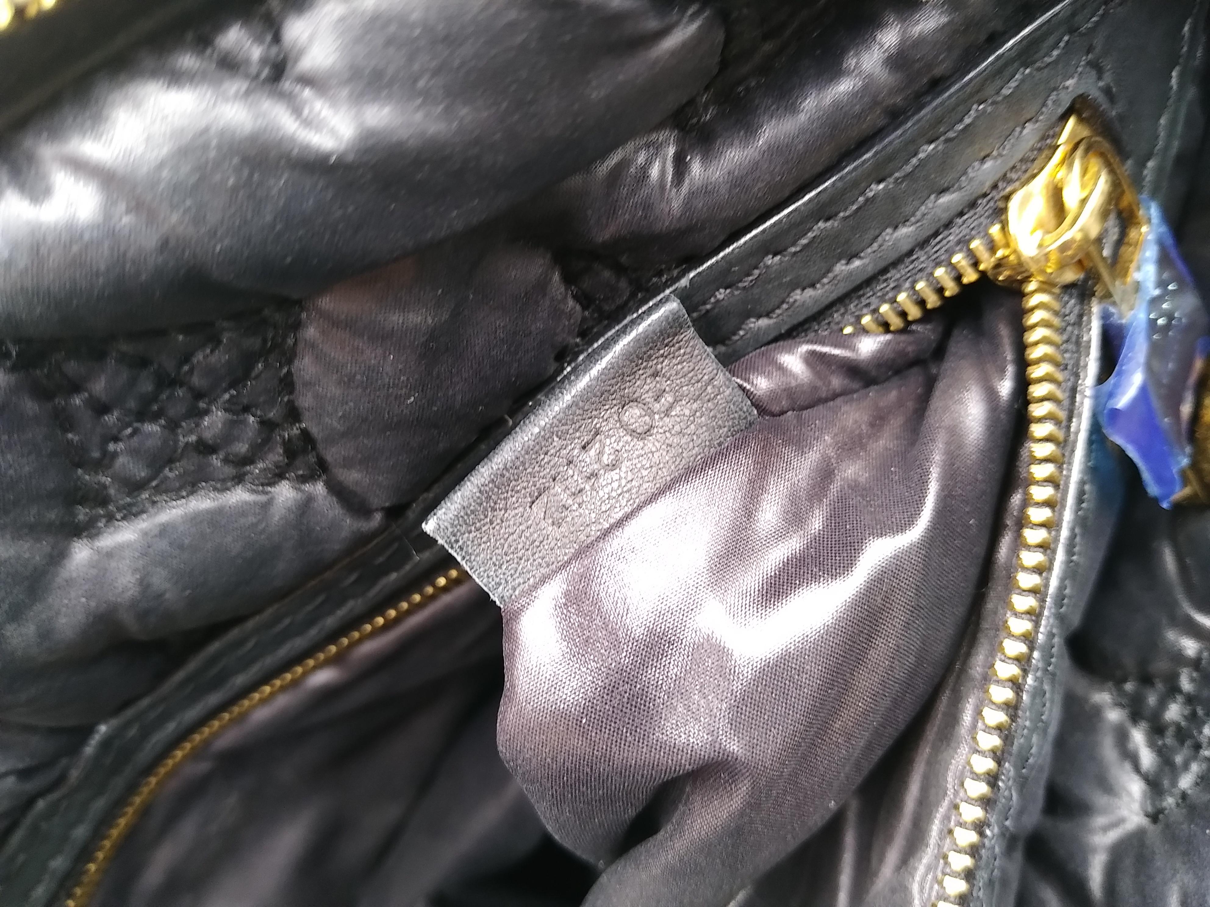 Louis Vuitton Black Monogram Satin Yayoi Kusama Dots Lockit Vertical MM Bag 2012 12
