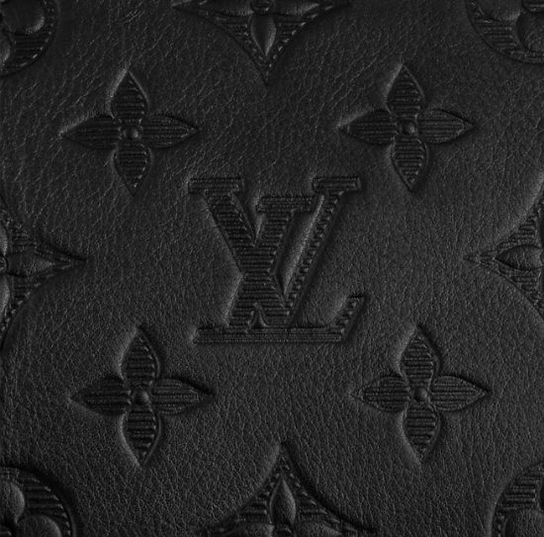Women's or Men's Louis Vuitton Black Monogram Shadow leather Keepall Bandoulière 50