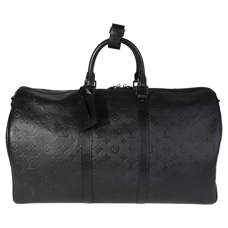 LOUIS VUITTON All Pilot Case Black Textured Leather Carry-On